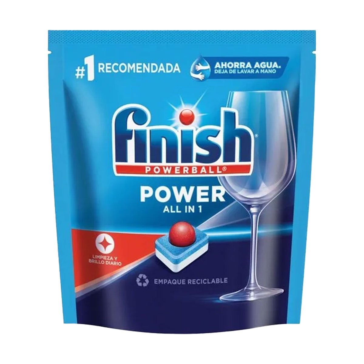 Detergente lavavajillas en Tabletas Powerball Power All in 1 Max Finish (80 unidades)