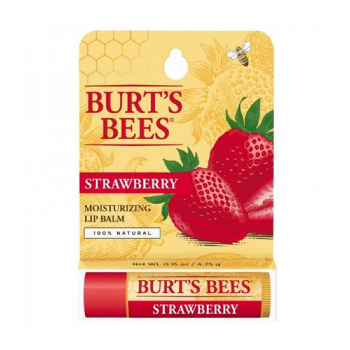 Bálsamo labial Blister Frutilla Burt’s Bees 4 gr - 🐝🍃 producto 100% natural