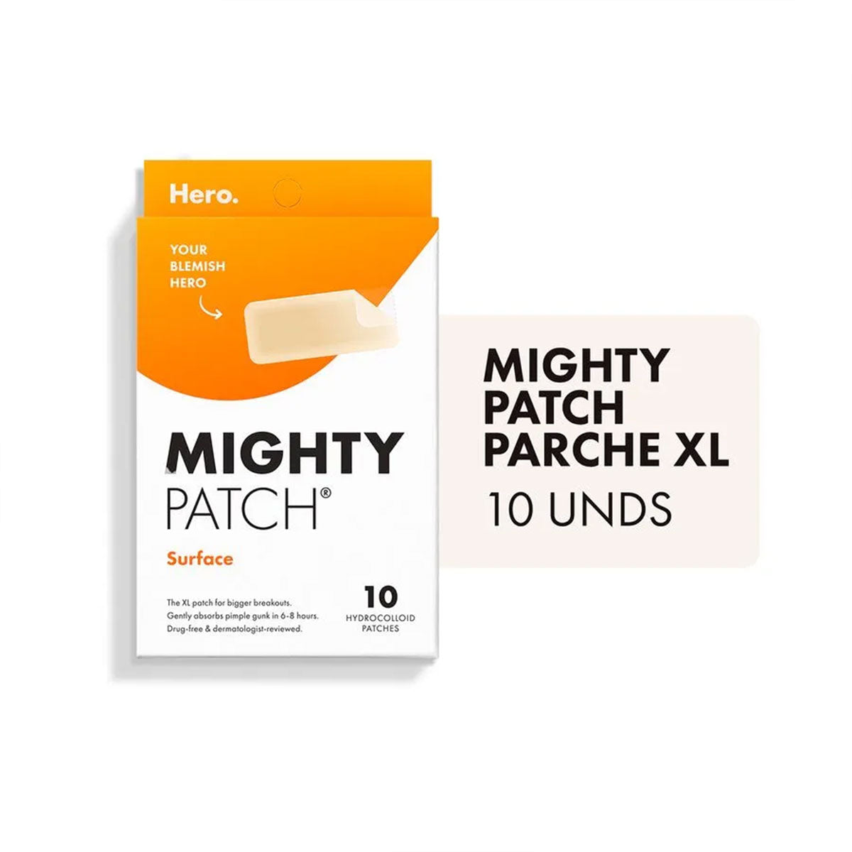 Parche Antiacné Mighty Patch™ Surface XL Hero (10 unidades)