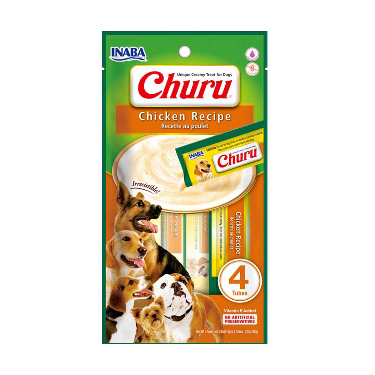 Churu para Perros sabor Receta Pollo Inaba (4 tubos de 14 gr)