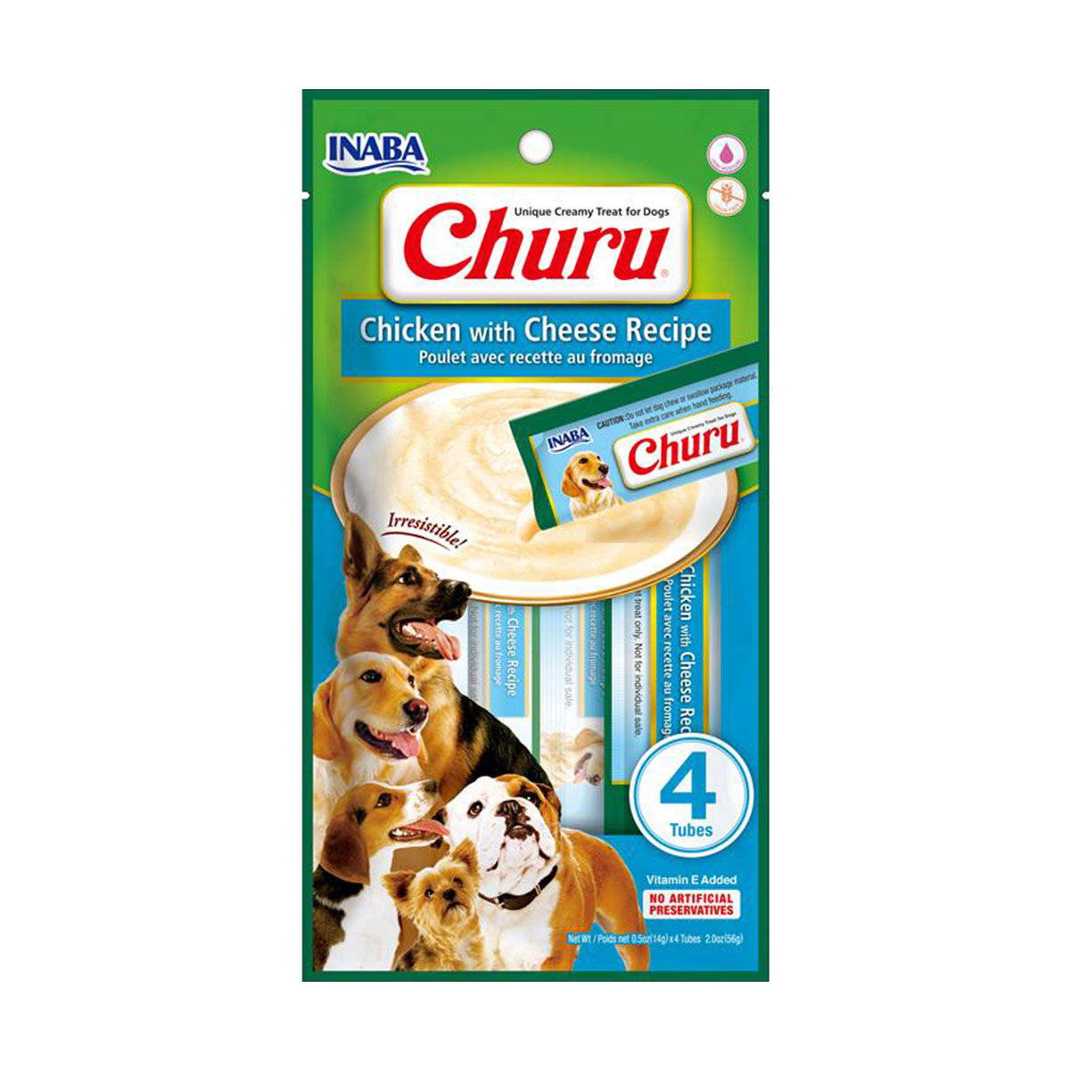 Churu para Perros sabor Receta Pollo con Queso Inaba (4 tubos de 14 gr)