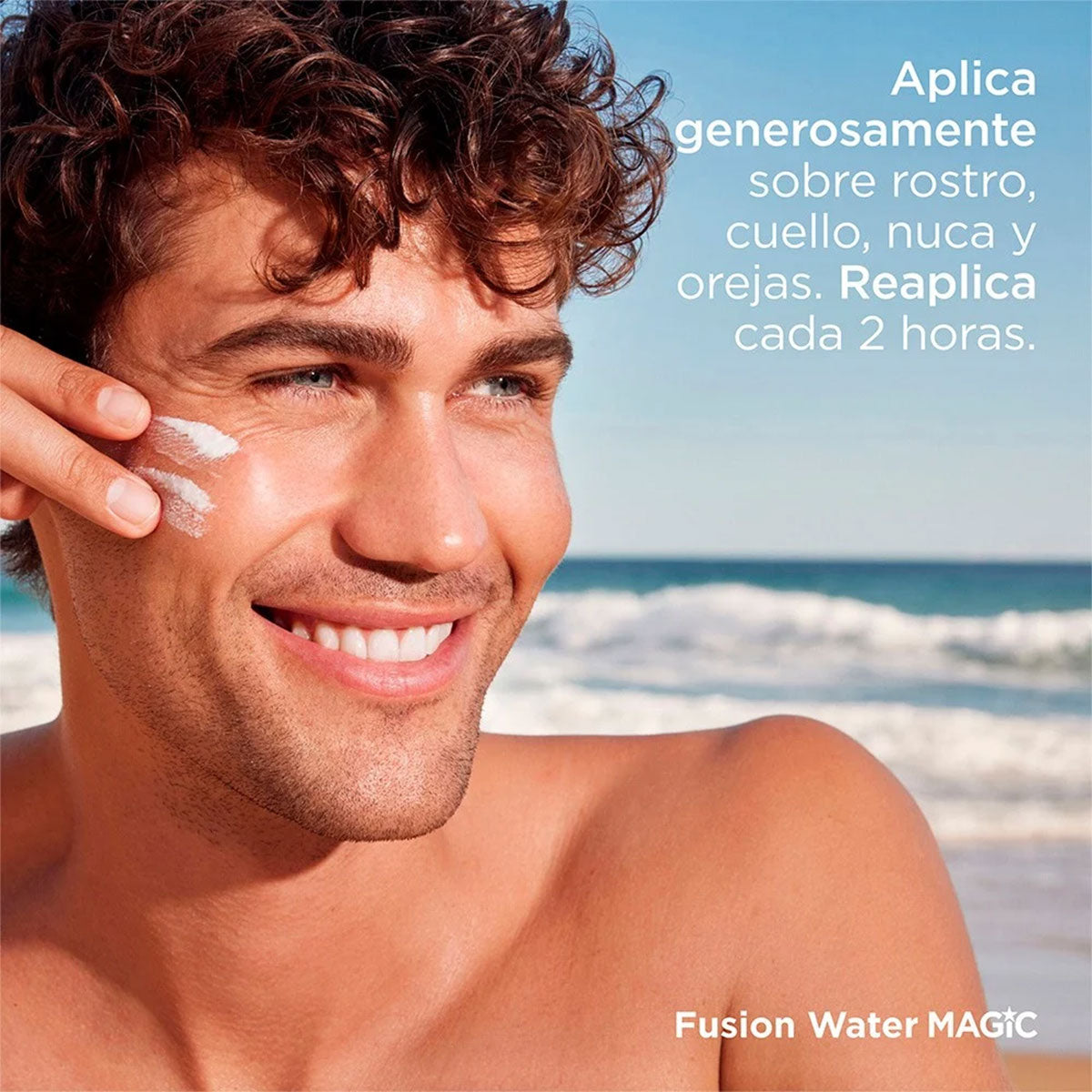 Fotoprotector facial de uso diario Fusion Water MAGIC SPF 50 de textura ultraligera y absorción inmediata 50m ml