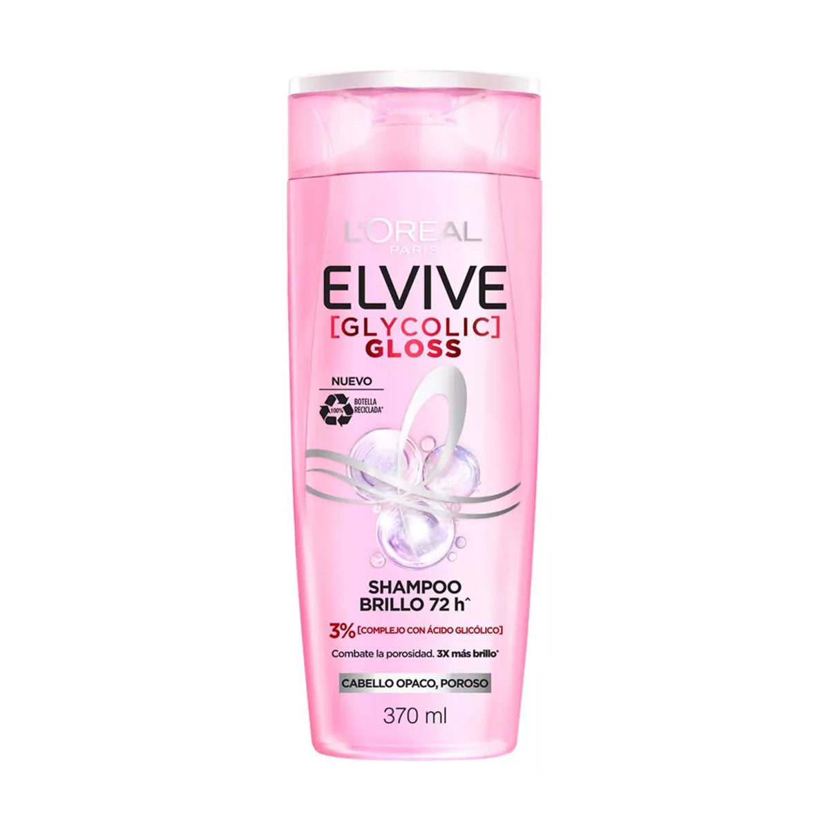 Shampoo Brillo 72 hrs Glycolic Gloss L'Oréal Elvive 370 ml