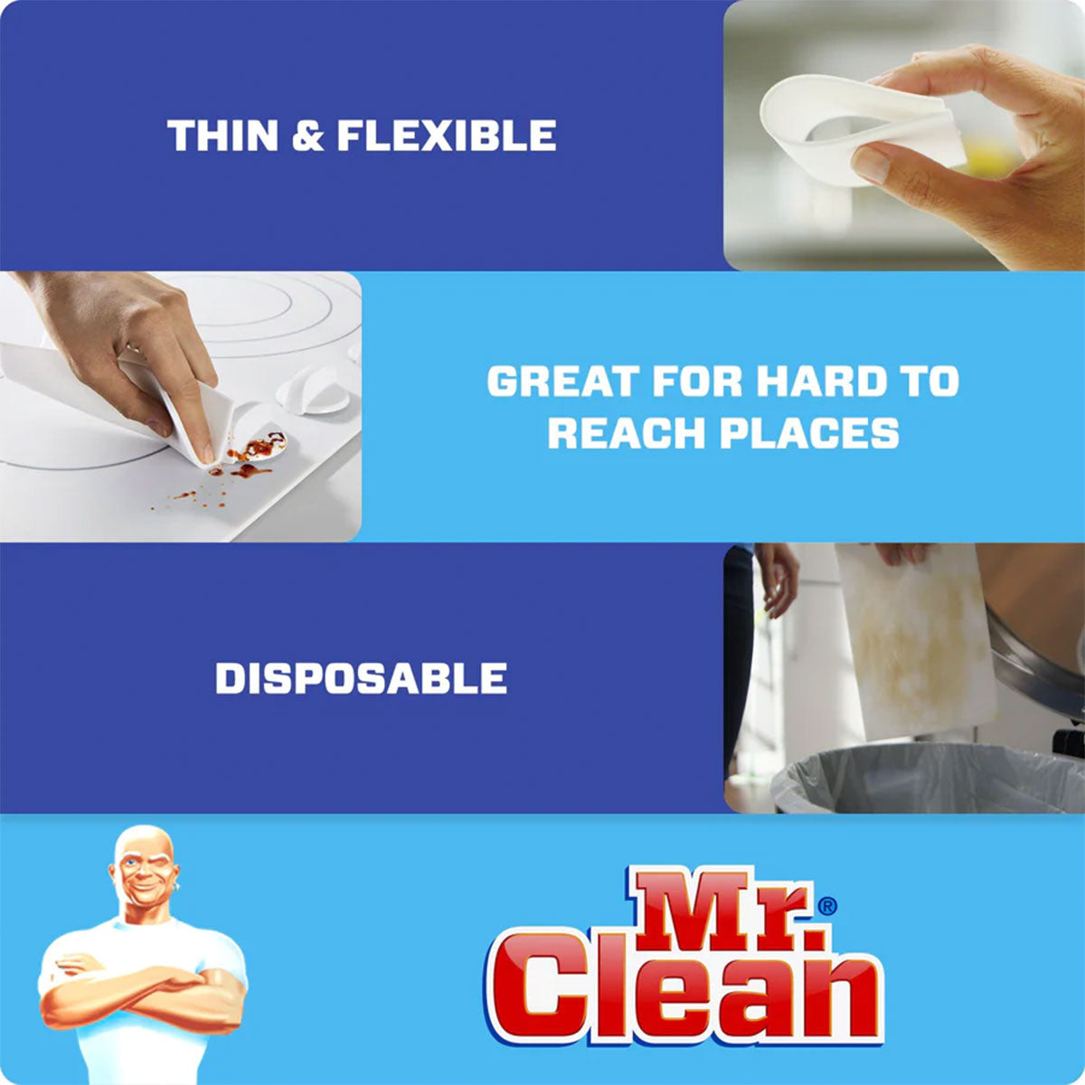 Hojas de Borrar (Magic Eraser Sheets) para espacios difíciles de alcanzar Mr. Clean 8 unidades