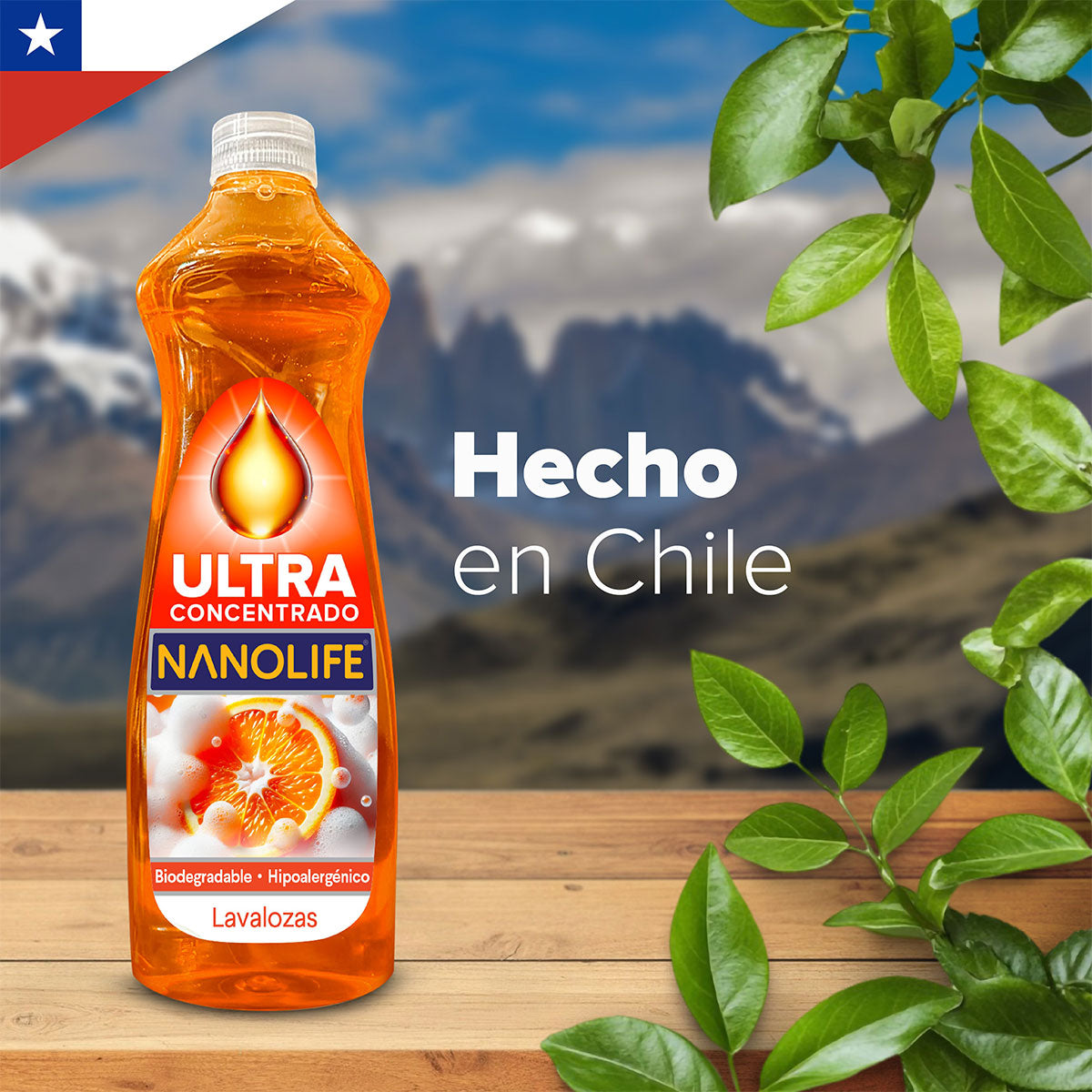 Lavalozas ULTRA concentrado hipoalargénico aroma cítrico 750 ml Nanolife. 🇨🇱🍃 Producto Chileno Sustentable