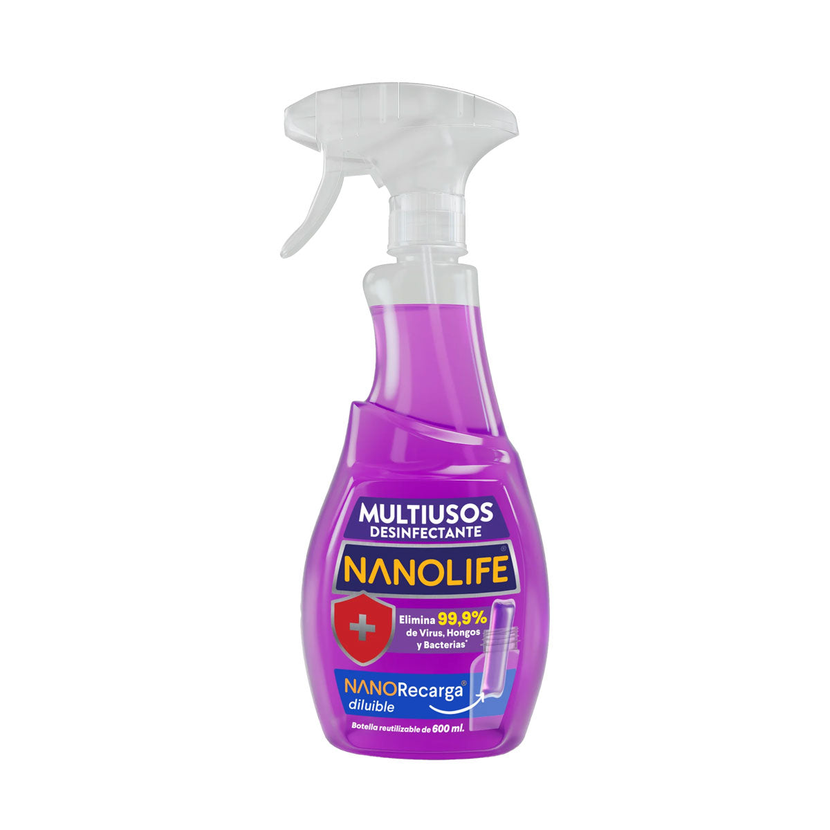 Limpiador multiusos desinfectante aroma lavanda 600 ml Nanolife 🇨🇱🍃 Producto Chileno Sustentable