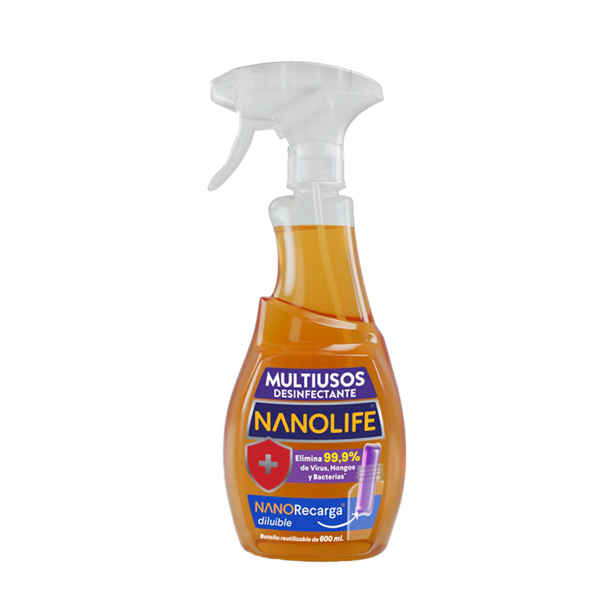 Limpiador multiusos desinfectante aroma cítrico 600 ml Nanolife 🇨🇱🍃 Producto Chileno Sustentable