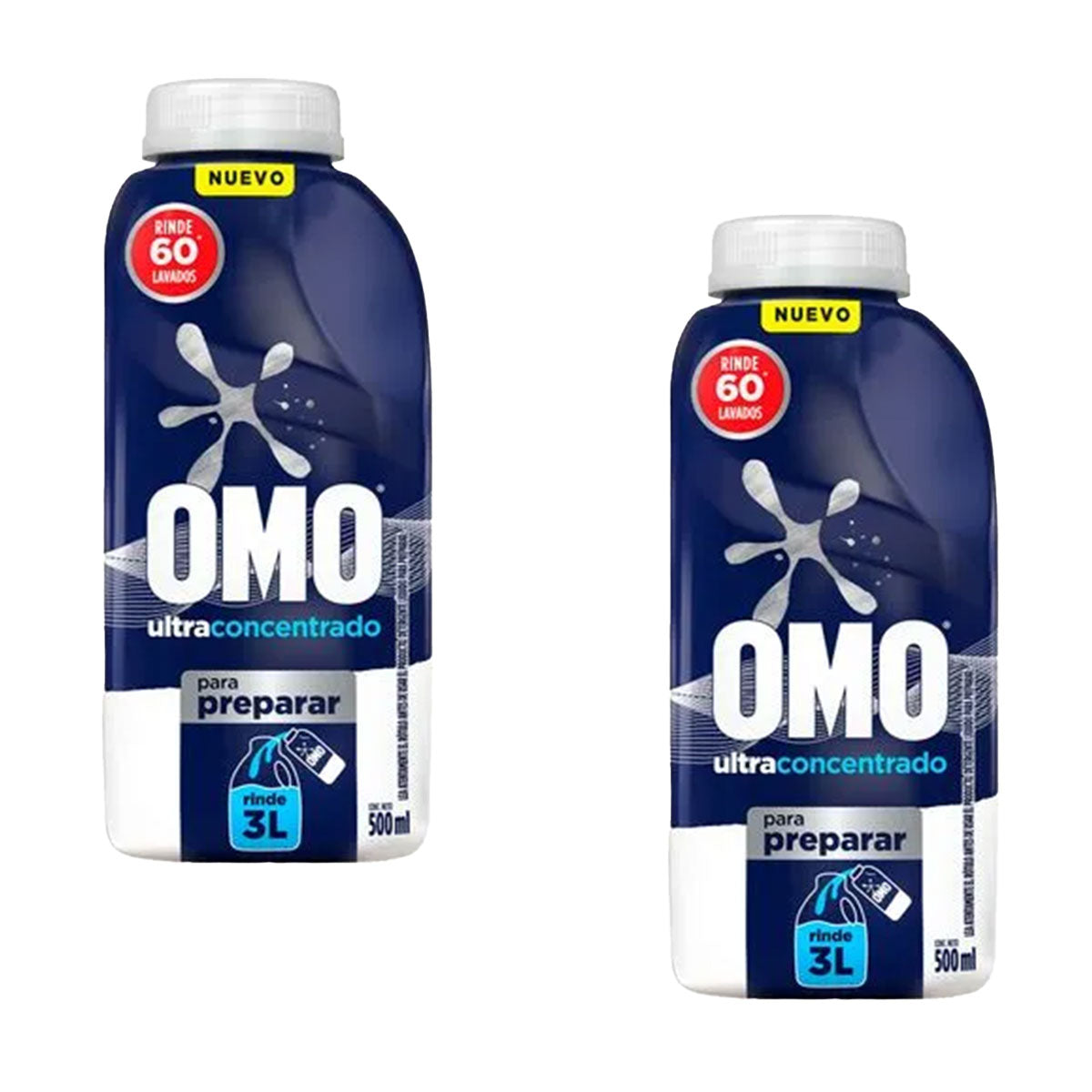 Pack Detergente líquido para diluir OMO Ultra Power 500 ml (rinde 3 litros) 2x $9.990