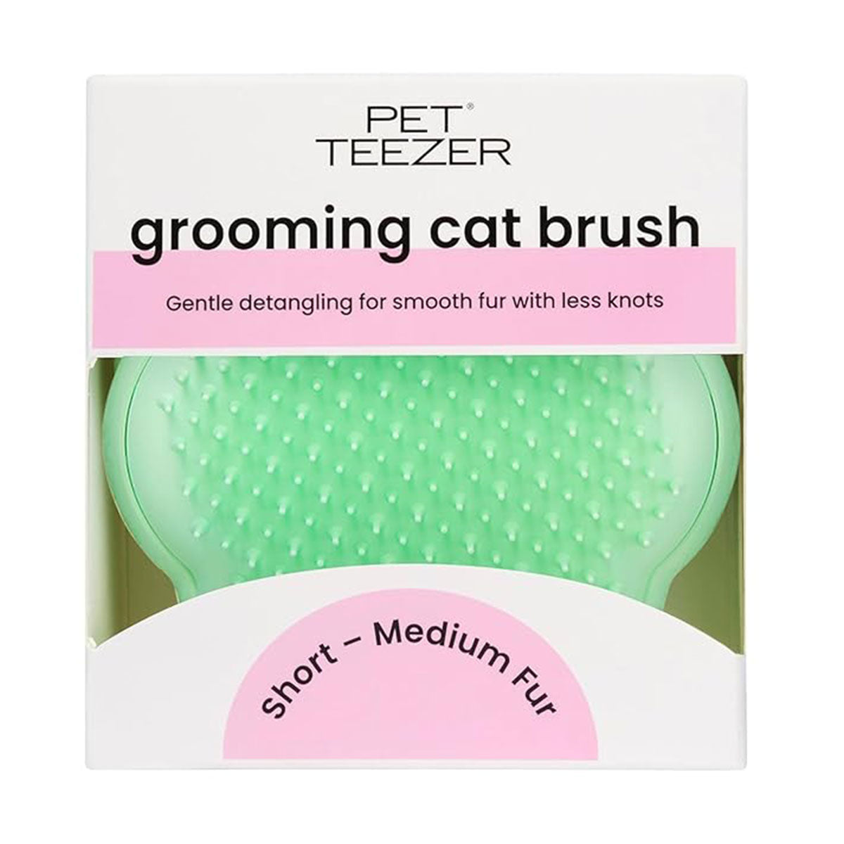 Cepillo de aseo para Gatos Pet Teezer Cat Grooming Brush Short-Medium Fur (1 unidad)