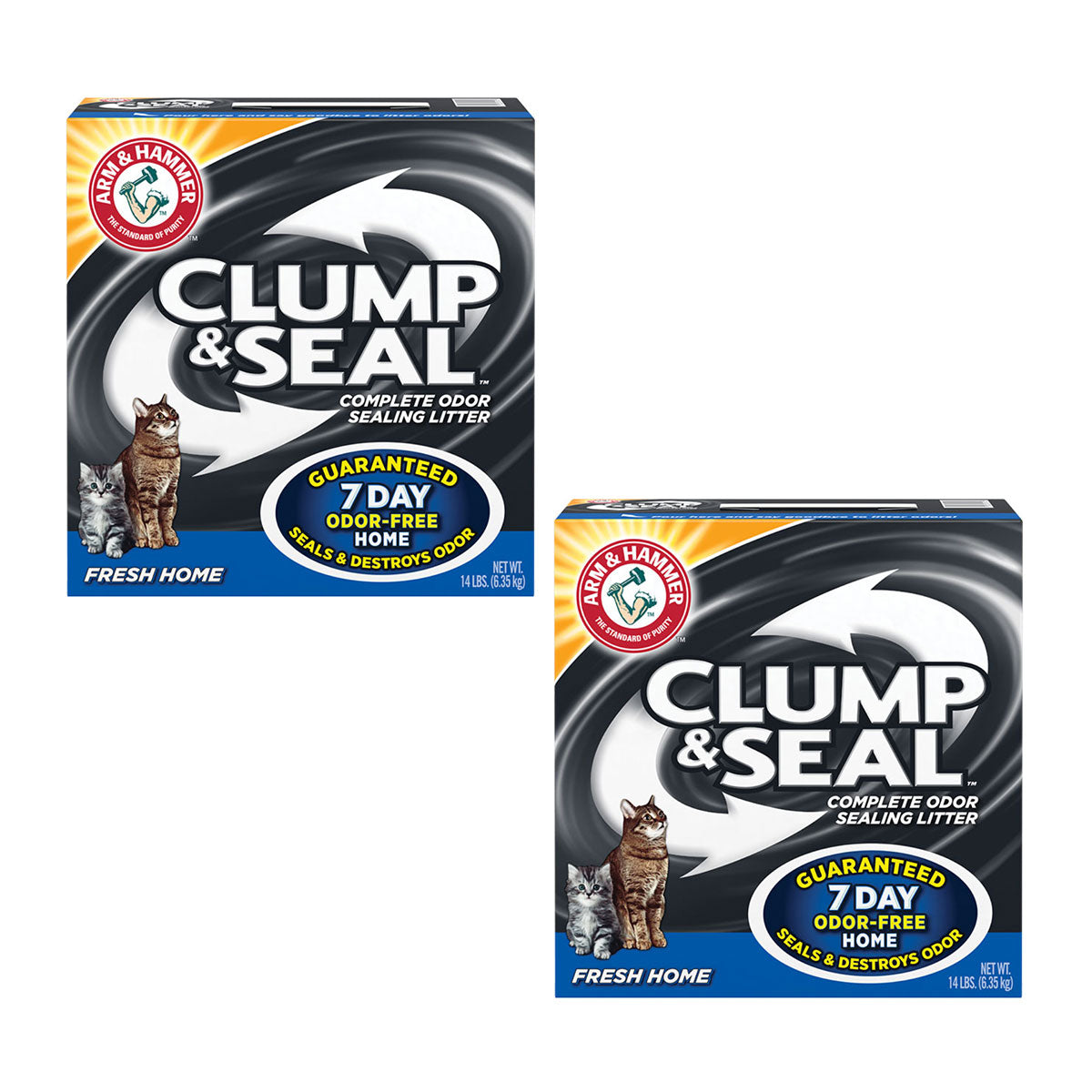Pack Arena para Gato Elimina Olores Arm & Hammer Clump & Seal™ Fresh Home 6,35 kg 2x $20.990