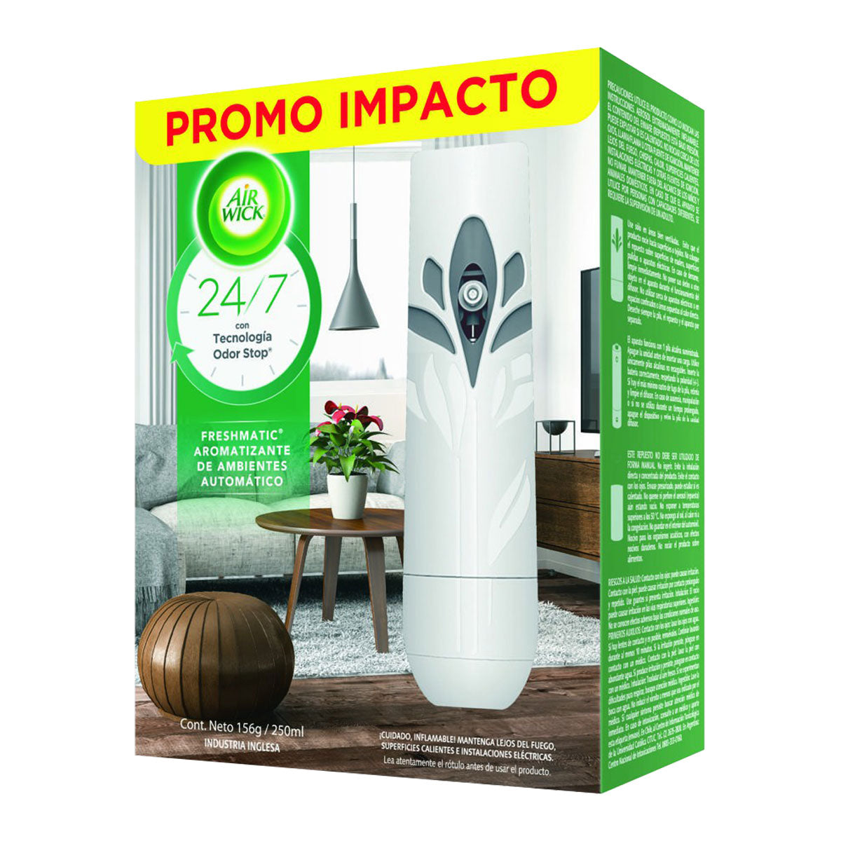 Promo Impacto Difusor Eléctrico Freshmatic® + 1 Repuesto 250 ml Aromatizante de Ambientes Air Wick