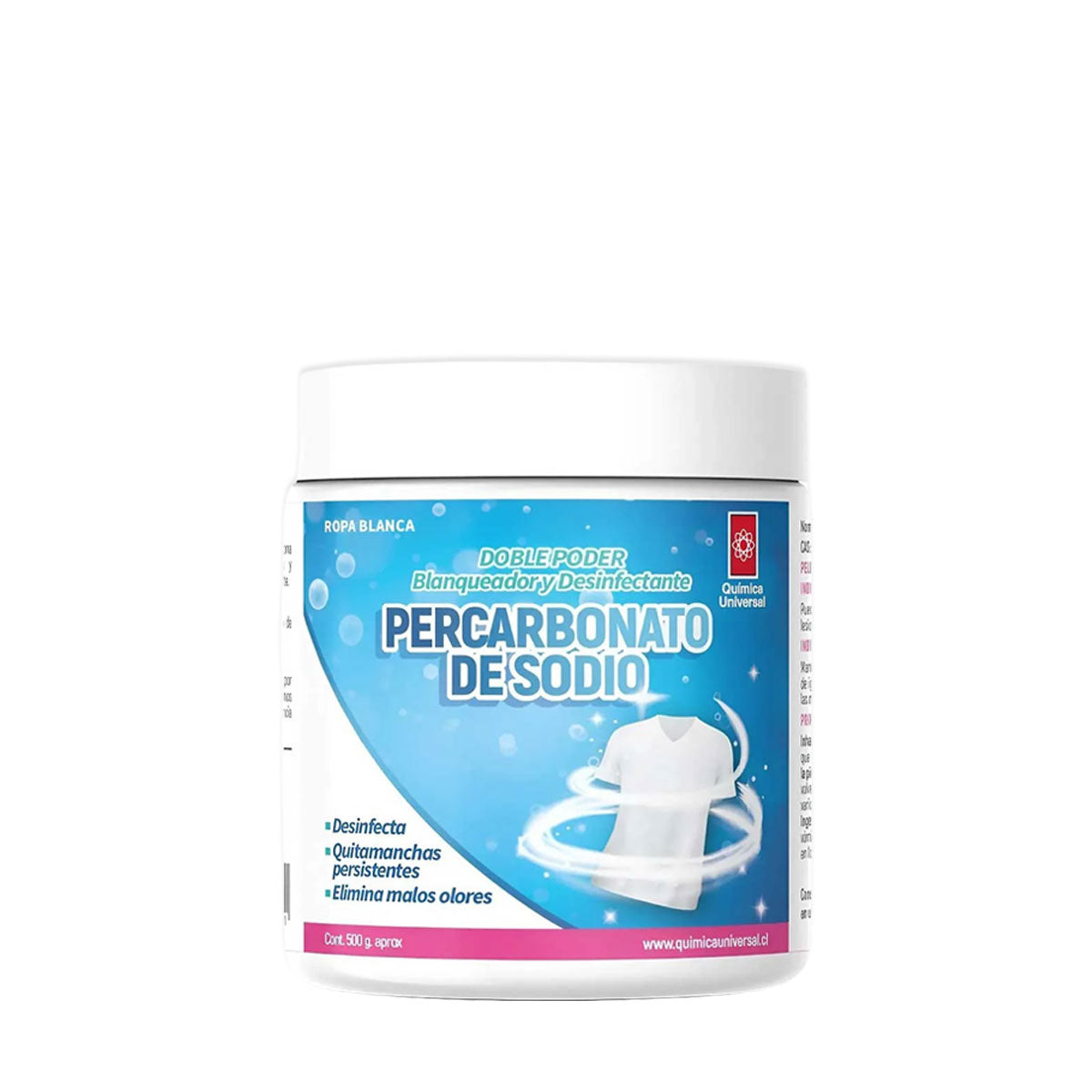 Percarbonato de Sodio (Blanqueador, Quitamanchas y Desinfectante para Ropa Blanca) Química Universal, Variedades