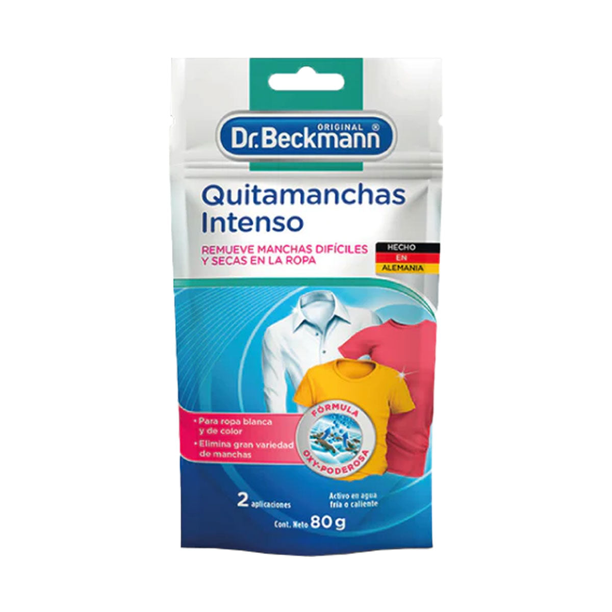 Quitamanchas Intenso para Ropa 80 gr Dr. Beckmann. Producto Alemán Sustentable