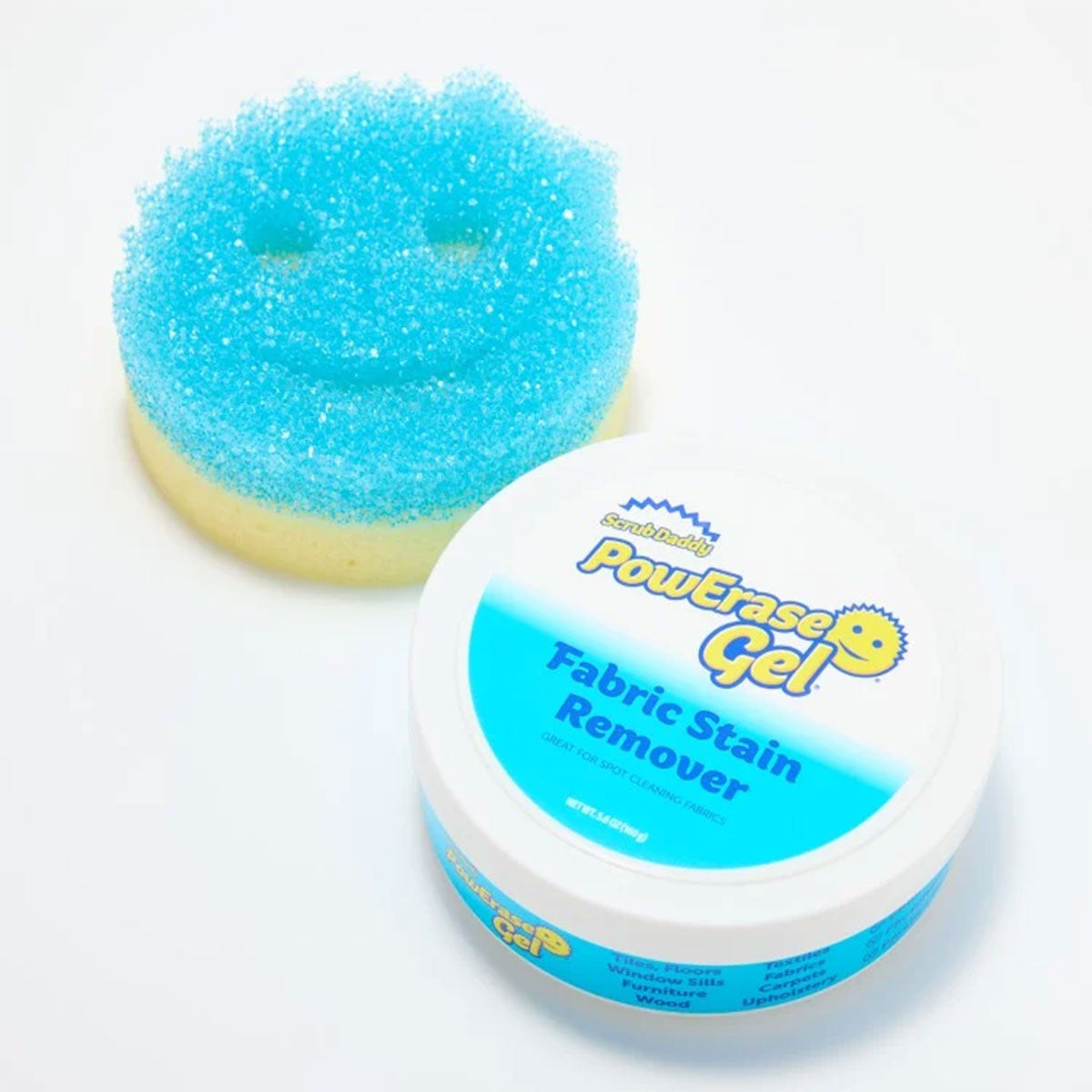 PowErase Gel Scrub Daddy, pack de Gel quitamanchas 160 gr más esponja Scrub Mommy, para telas y textiles