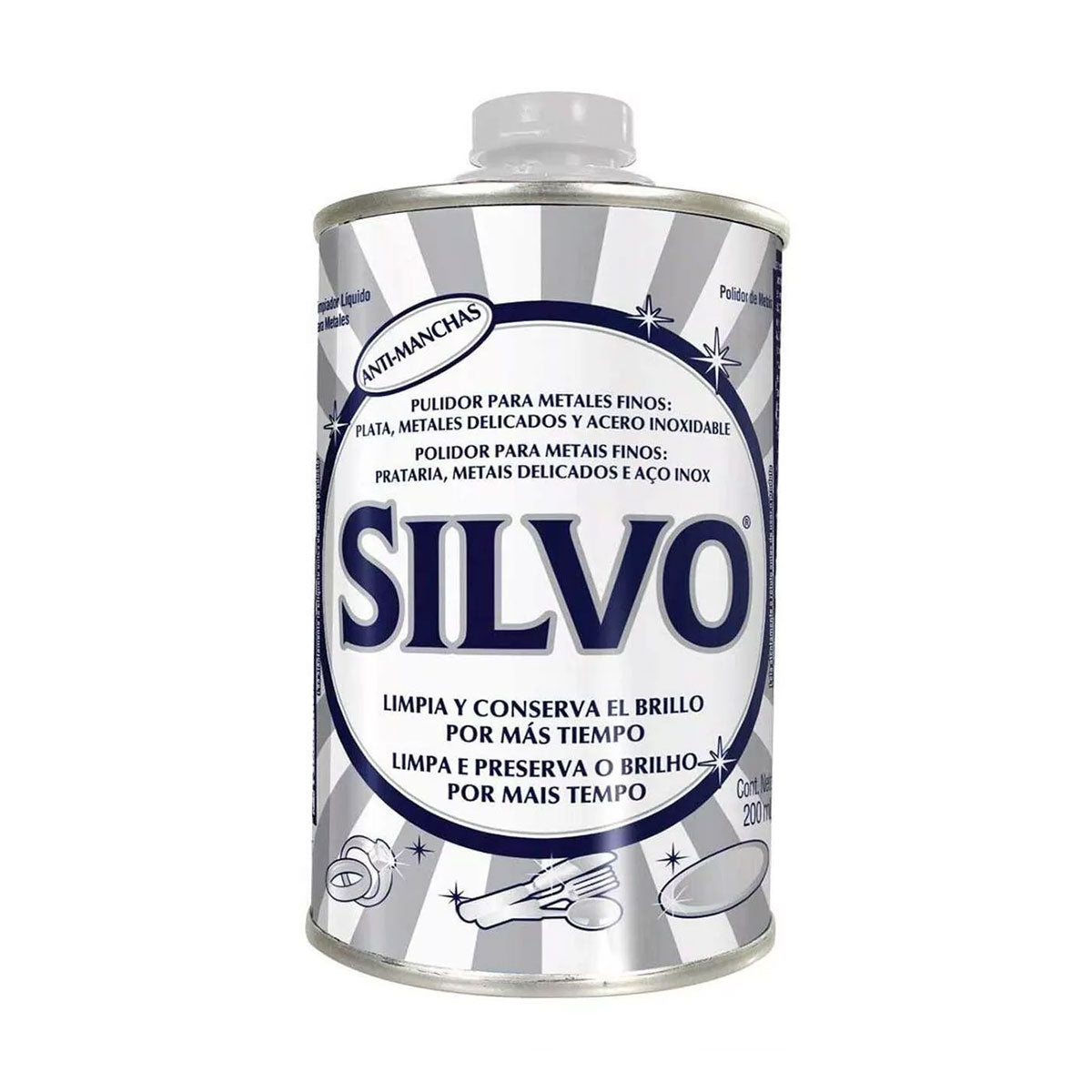 Limpiador Pulidor Para Metales Finos y Plata 200 ml Silvo