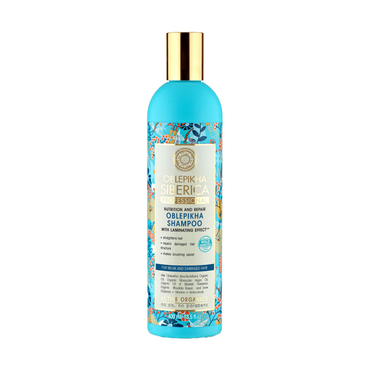 Shampoo para cabello Débil y Dañado Espino Amarillo Oblepikha Natura Siberica 400 ml 🍃 Producto Ecológico