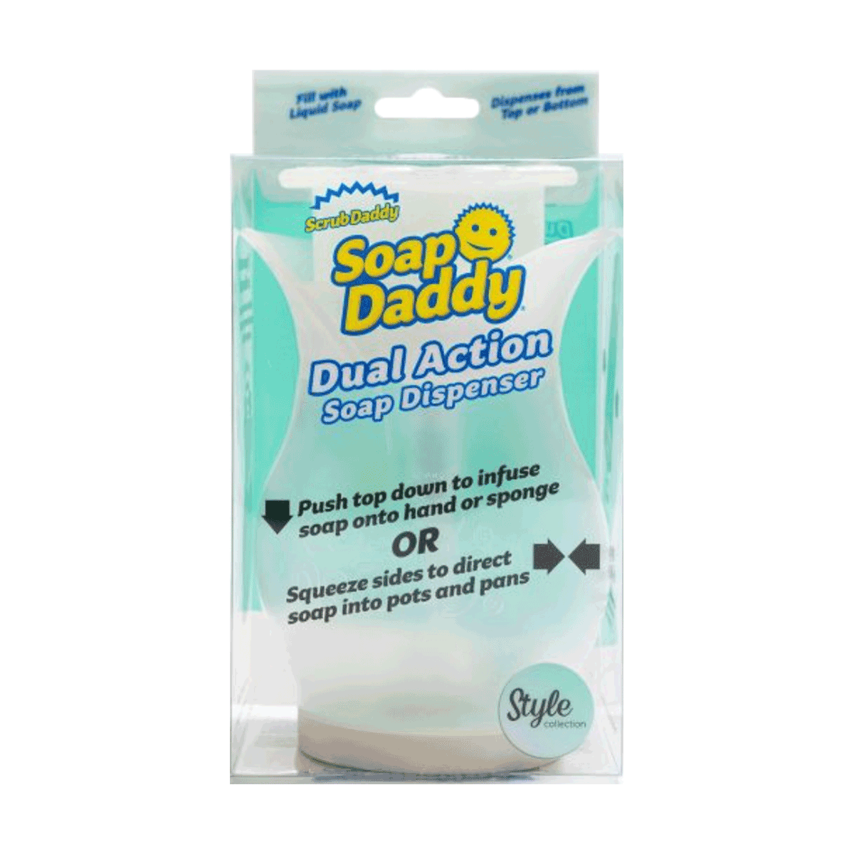 Soap Daddy, Dispensador de Jabón y Detergente Scrub Daddy, la esponja favorita de USA, 1 unidad