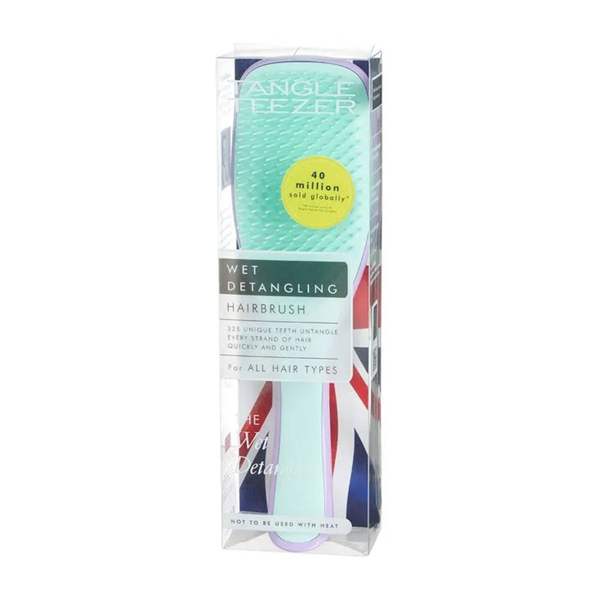 Cepillo de Pelo Wet Detangler Lilac Mint Straight Curly Tangle Teezer