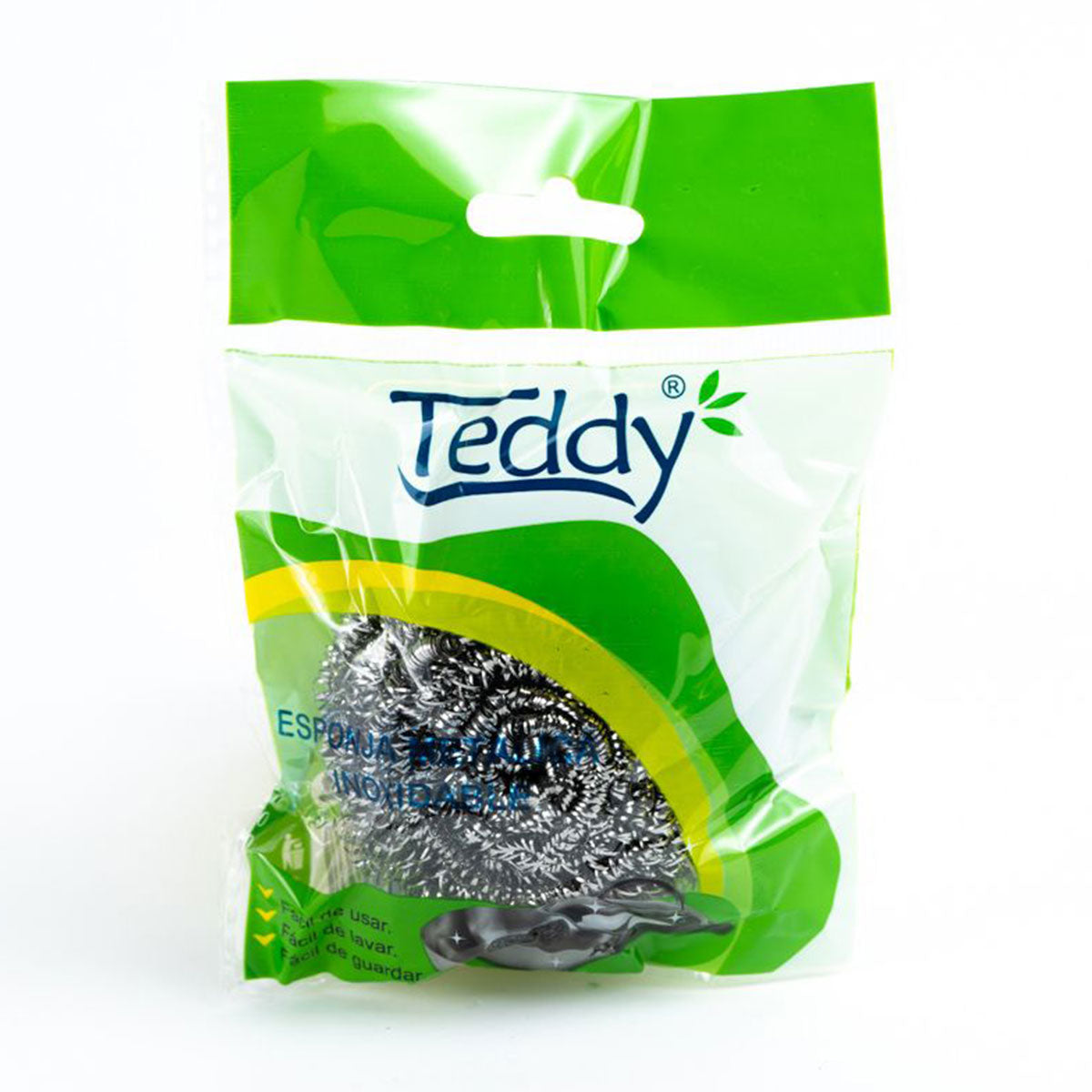 Pack de Esponja Metálica Virutilla Plateada Inoxidable 15 gr Teddy 4x $990