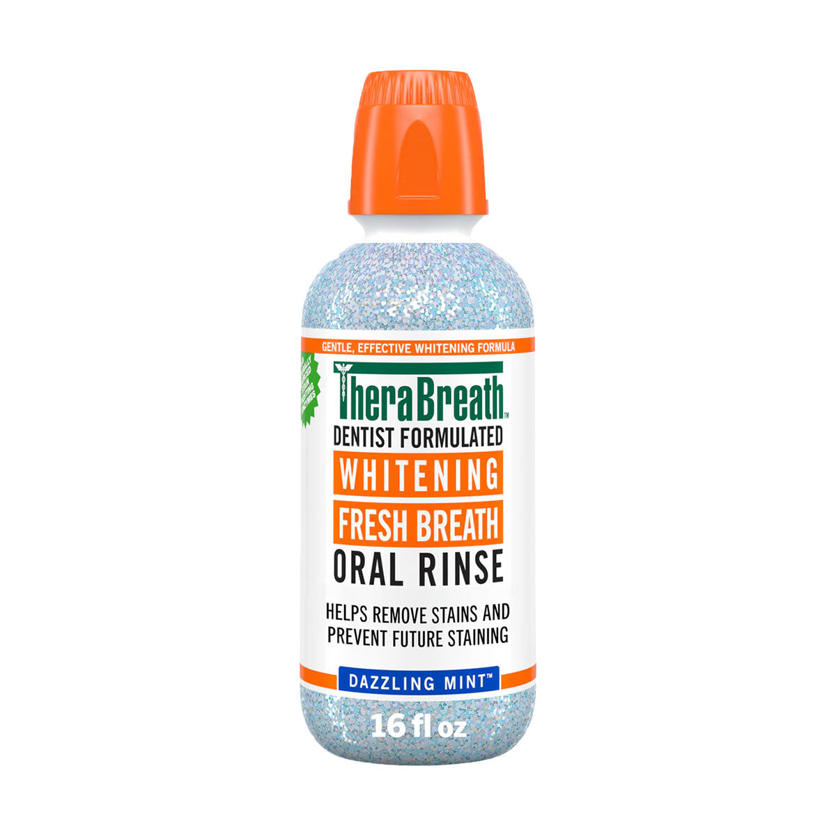 Enjuague Bucal Blanqueador Therabreath Dazzling Mint 473 ml