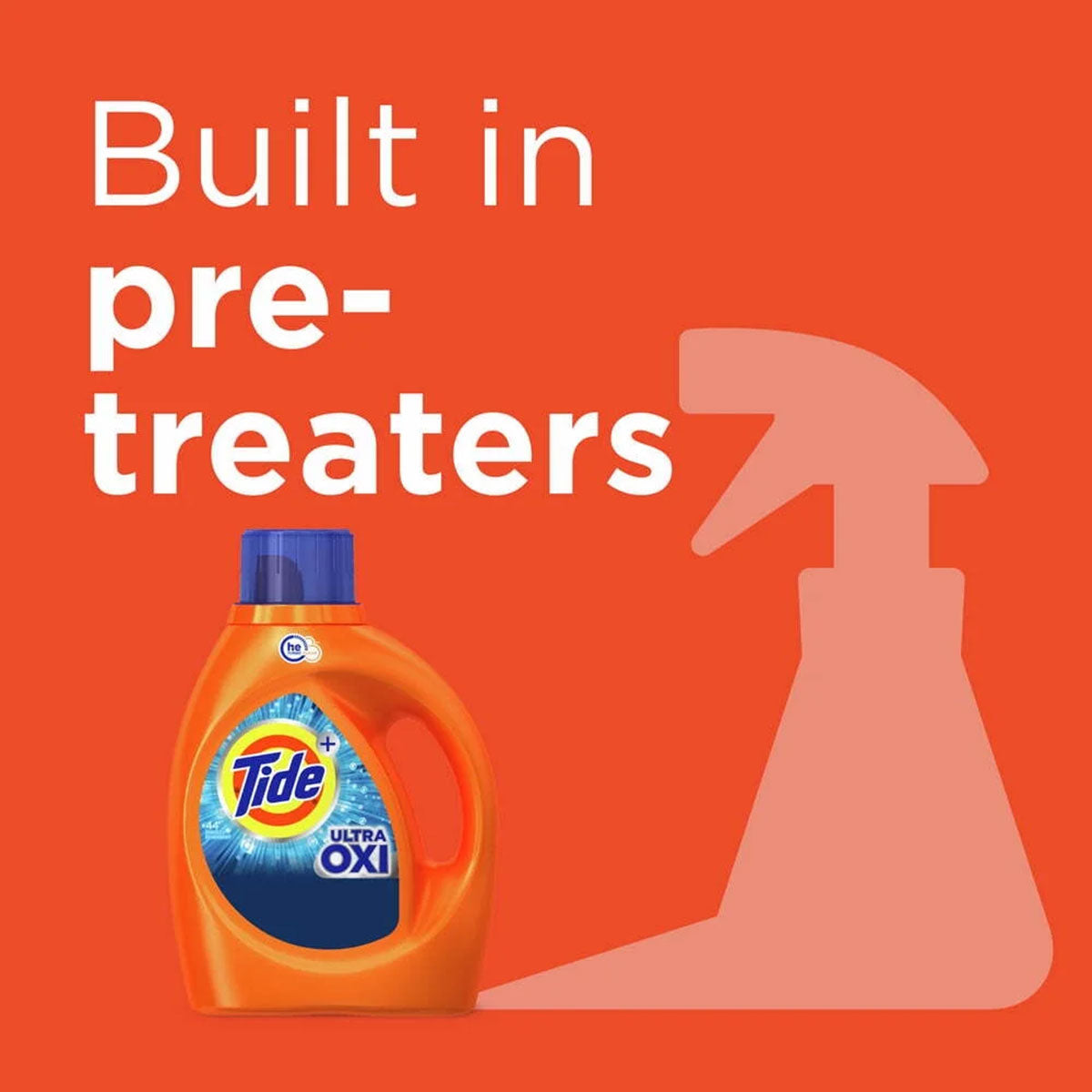 Detergente líquido concentrado para ropa Tide Plus Ultra Oxi Odor Eliminator 1 litro (24 cargas)
