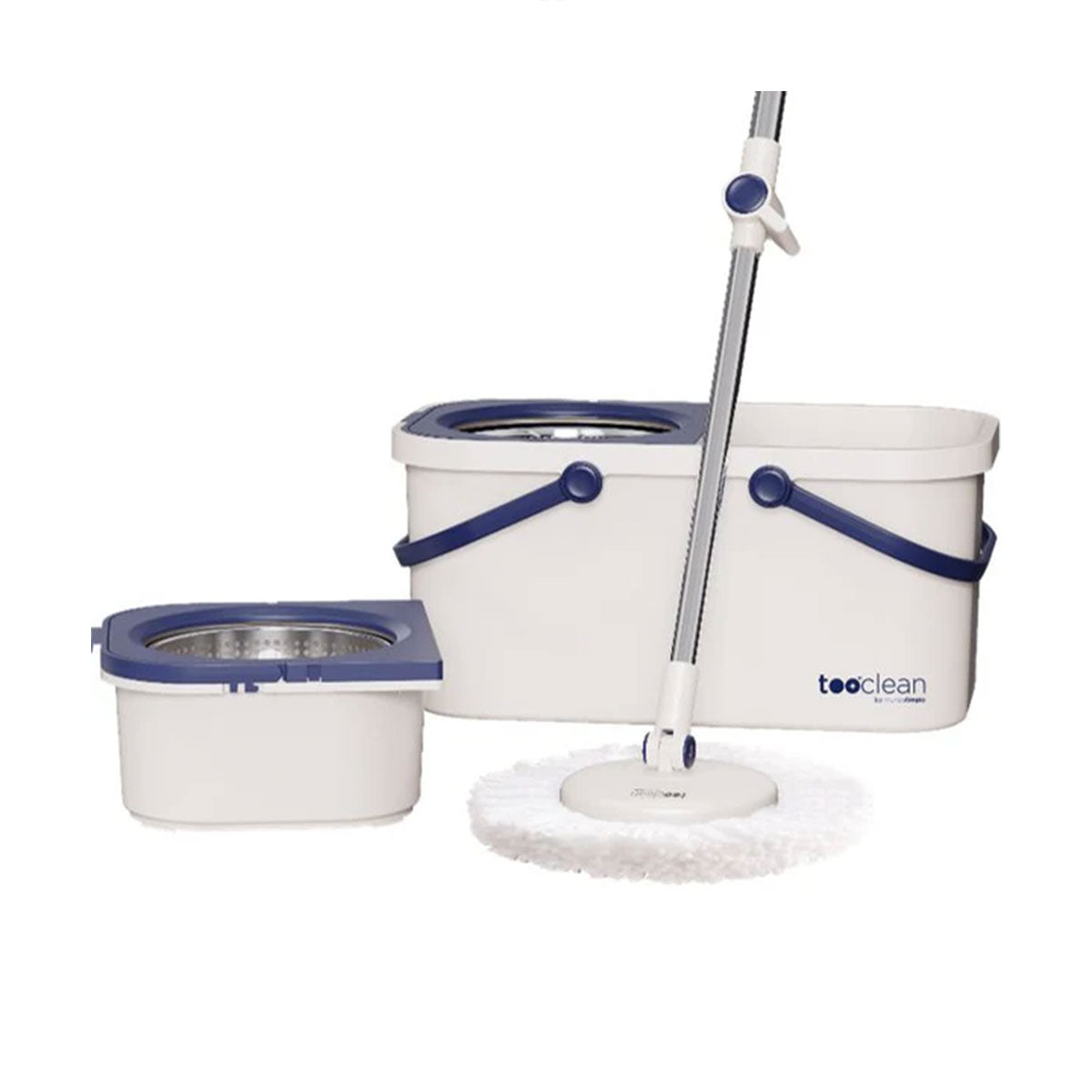 Set Mopa y Balde Premium HydroSpin Tooclean (1 set, con 2 repuestos)