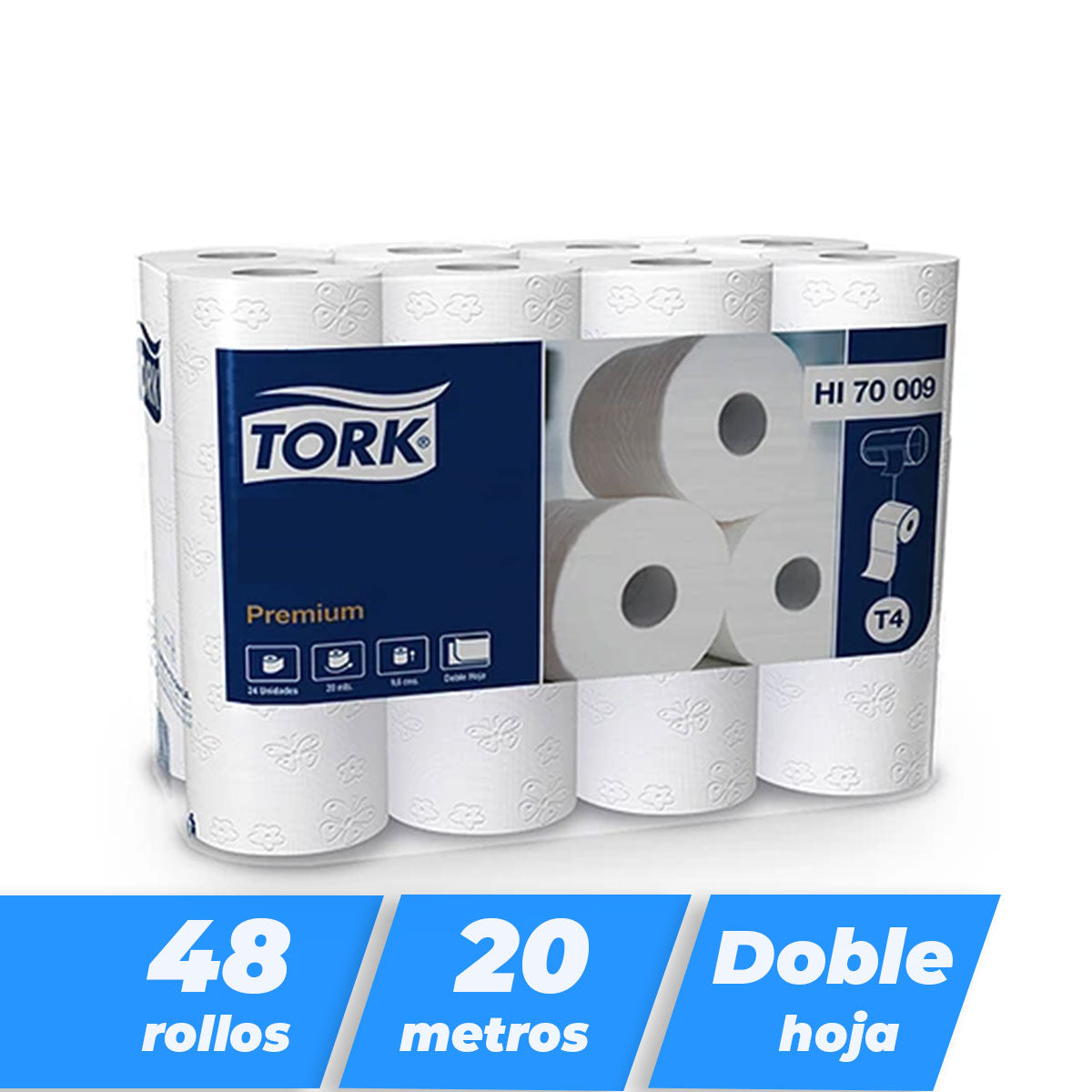 Papel Higiénico Premium Doble Hoja Tork 20 metros (48 rollos)