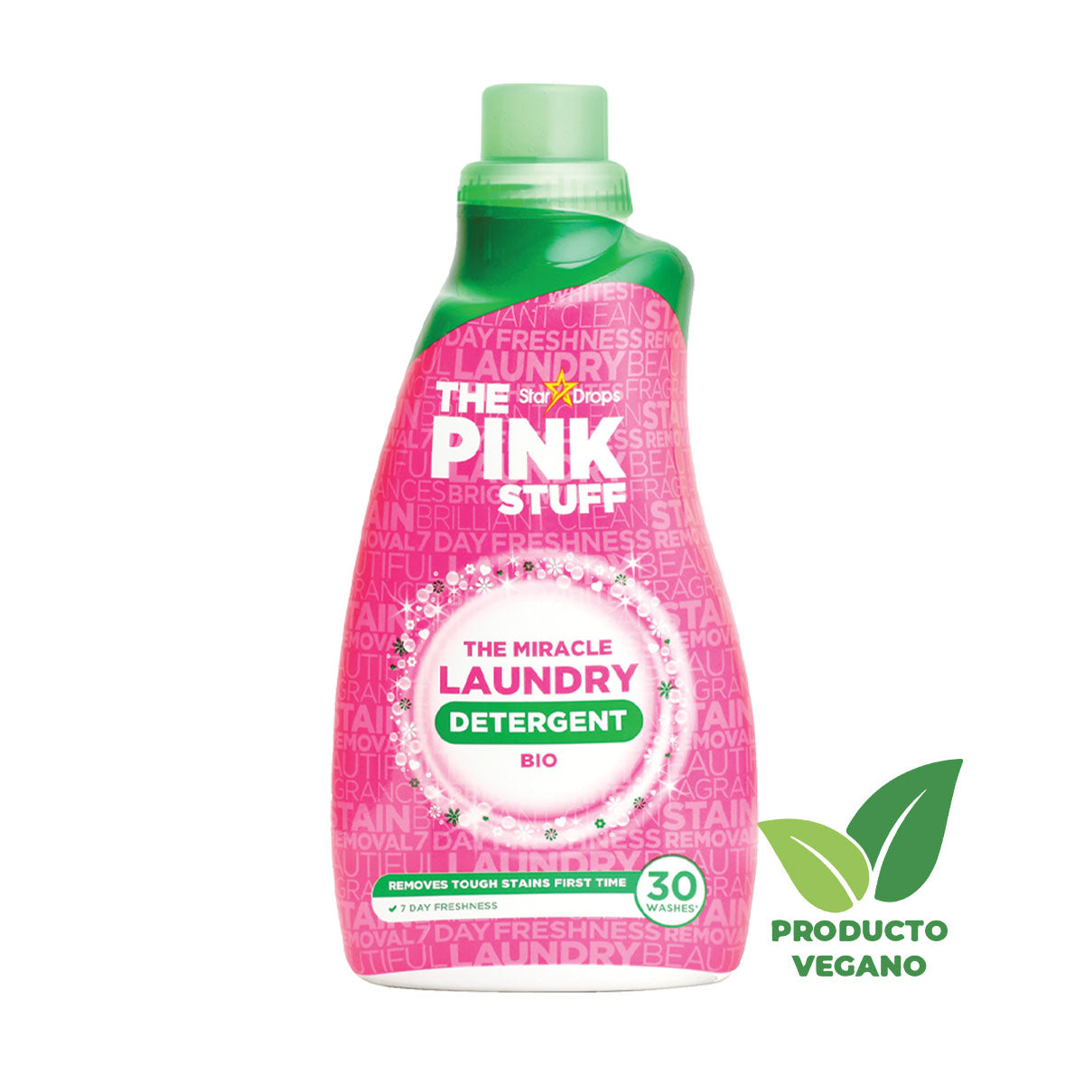 Detergente Líquido Ropa Bio Concentrado 960 ml The Pink Stuff - 🌱 🇬🇧 Producto Vegano del Reino Unido