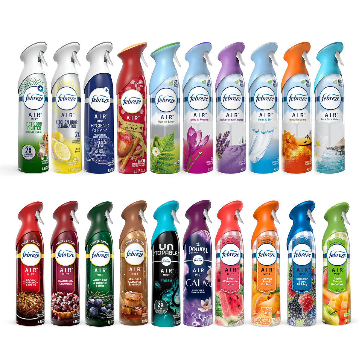 Eliminador de olores y Aromatizante Febreze Air, Variedades