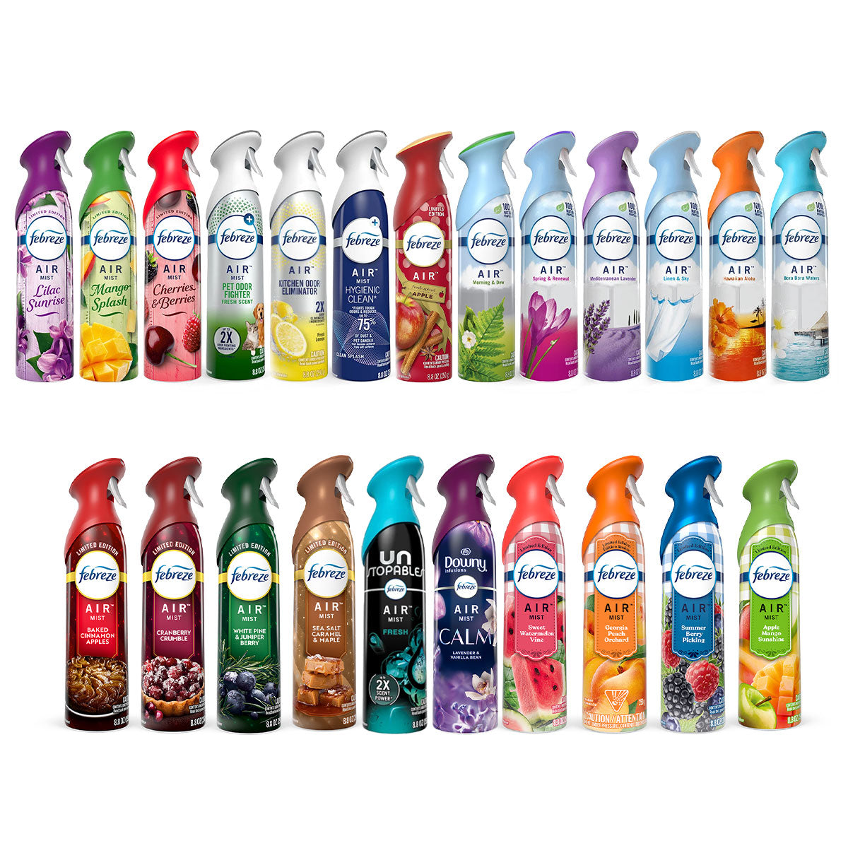 Eliminador de olores y Aromatizante Febreze Air, Variedades, 250 gr