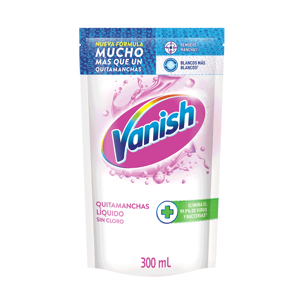 Quitamanchas Líquido Ropa Blanca Recarga Vanish 300 ml