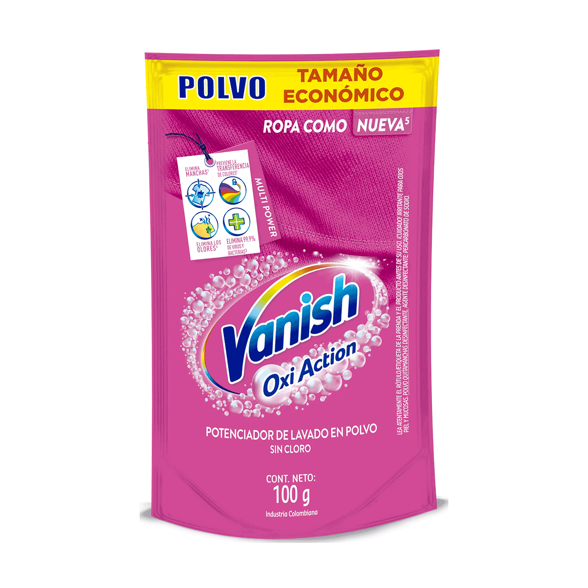 Quitamanchas Oxi Action Ropa Color Recarga en Polvo Vanish 100 gr