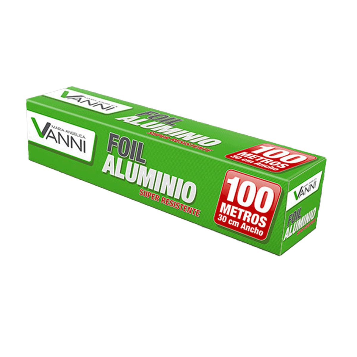 Papel de aluminio foil Vanni de 30 cm x 100 m (1 rollo)