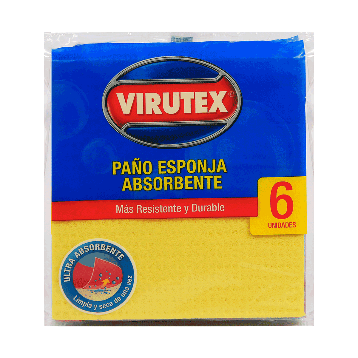 Paño Esponja Ultra Absorbente Virutex (6 unidades)