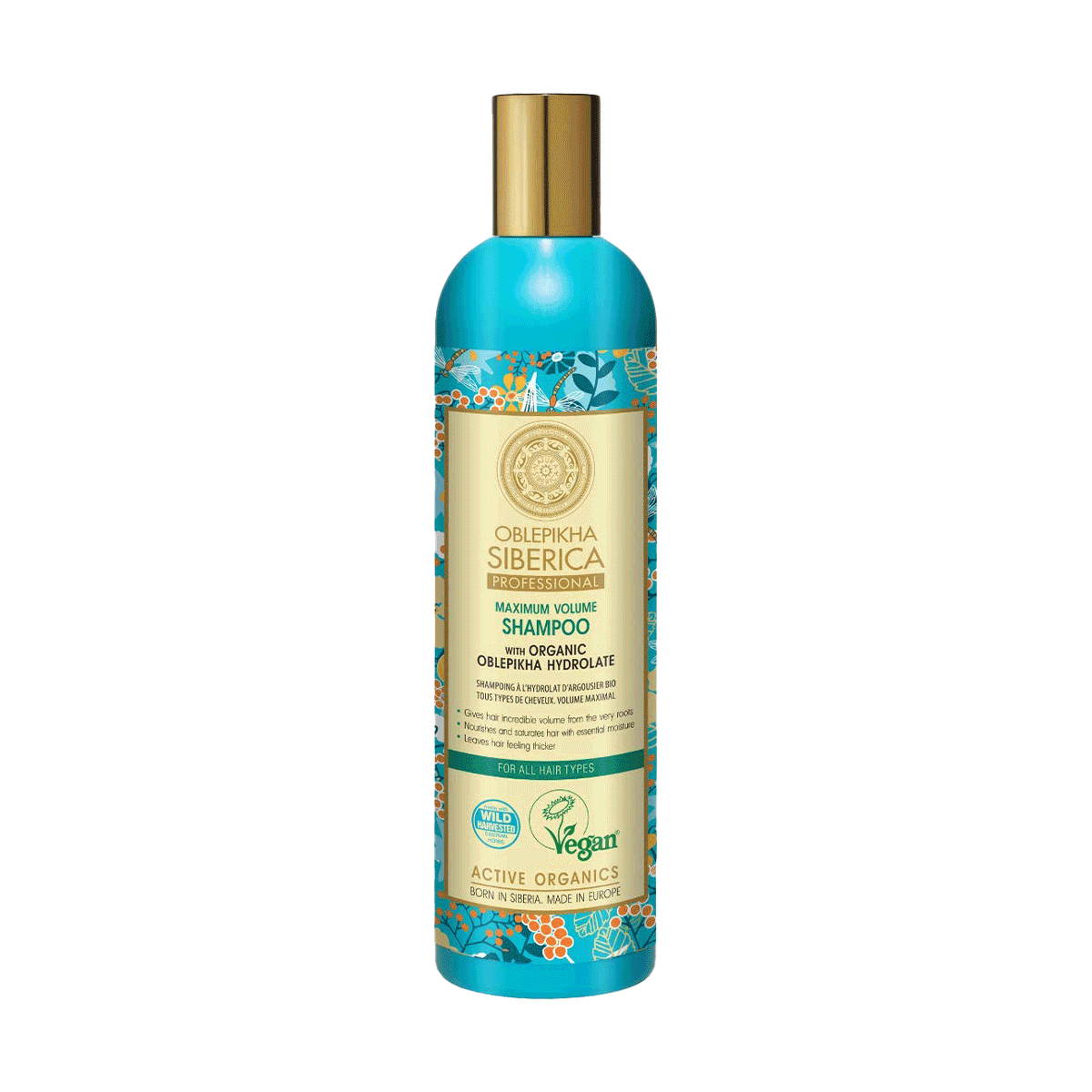 Shampoo Máximo Volumen para Todo Tipo de cabello Espino Amarillo Oblepikha Natura Siberica 400 ml 🍃 Producto Ecológico