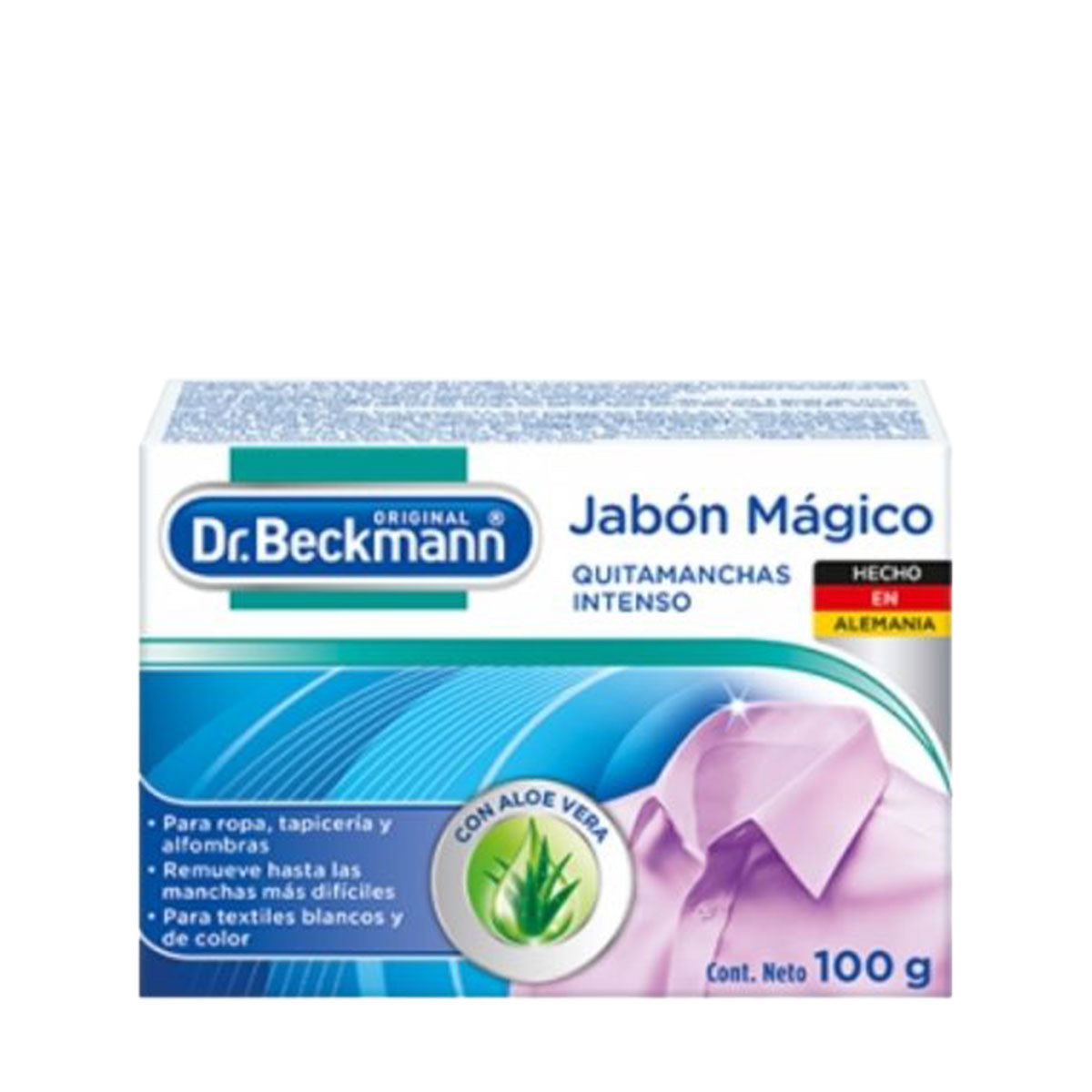 Jabón Mágico Quitamanchas Intensas para Ropa y Tapicería 100 gr Dr. Beckmann. Producto Alemán Sustentable