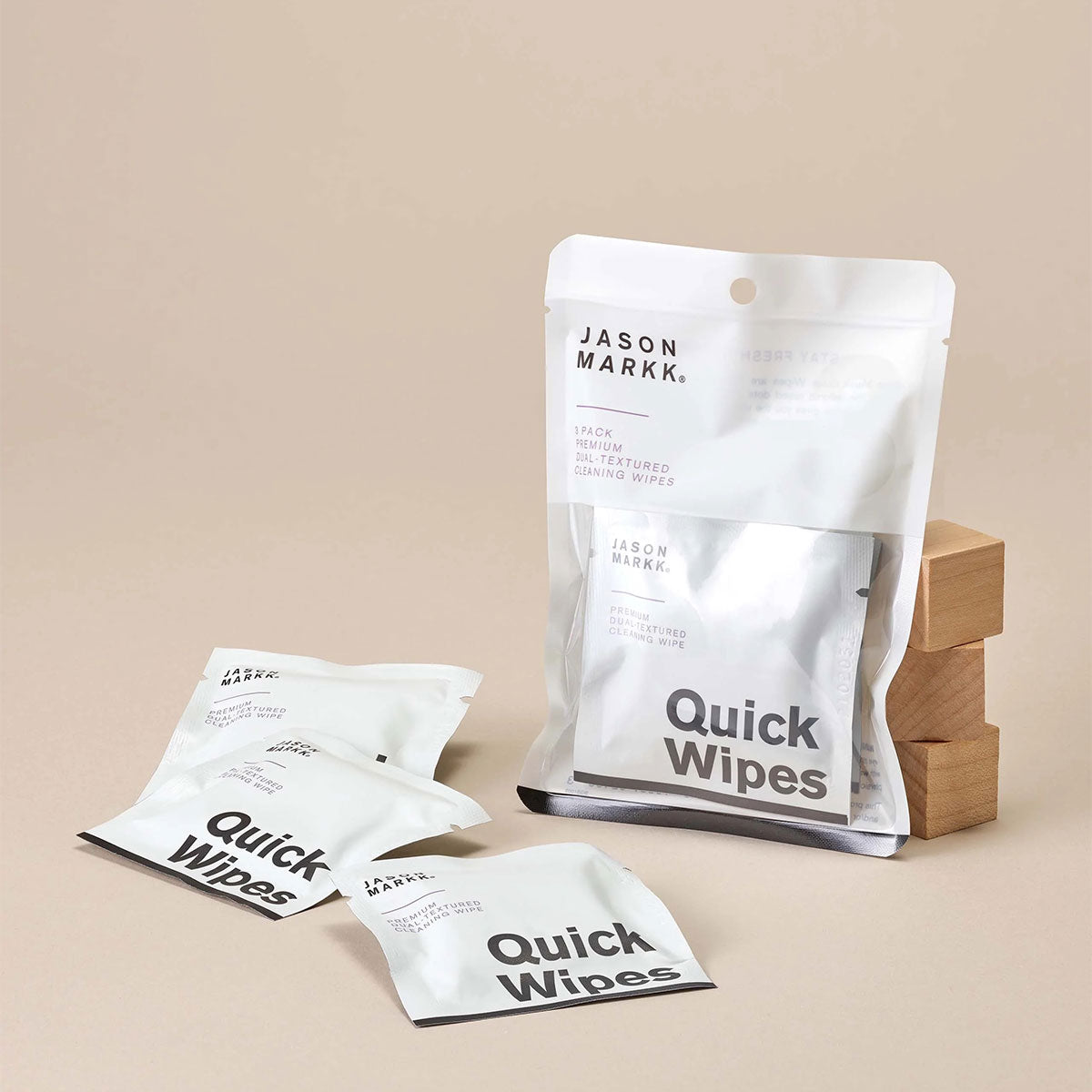 Pack de 3 Toallitas Húmedas de Limpieza Rápida para Calzado "Quick Wipes - 3 Pack" - Limpiadores de Calzado Jason Markk
