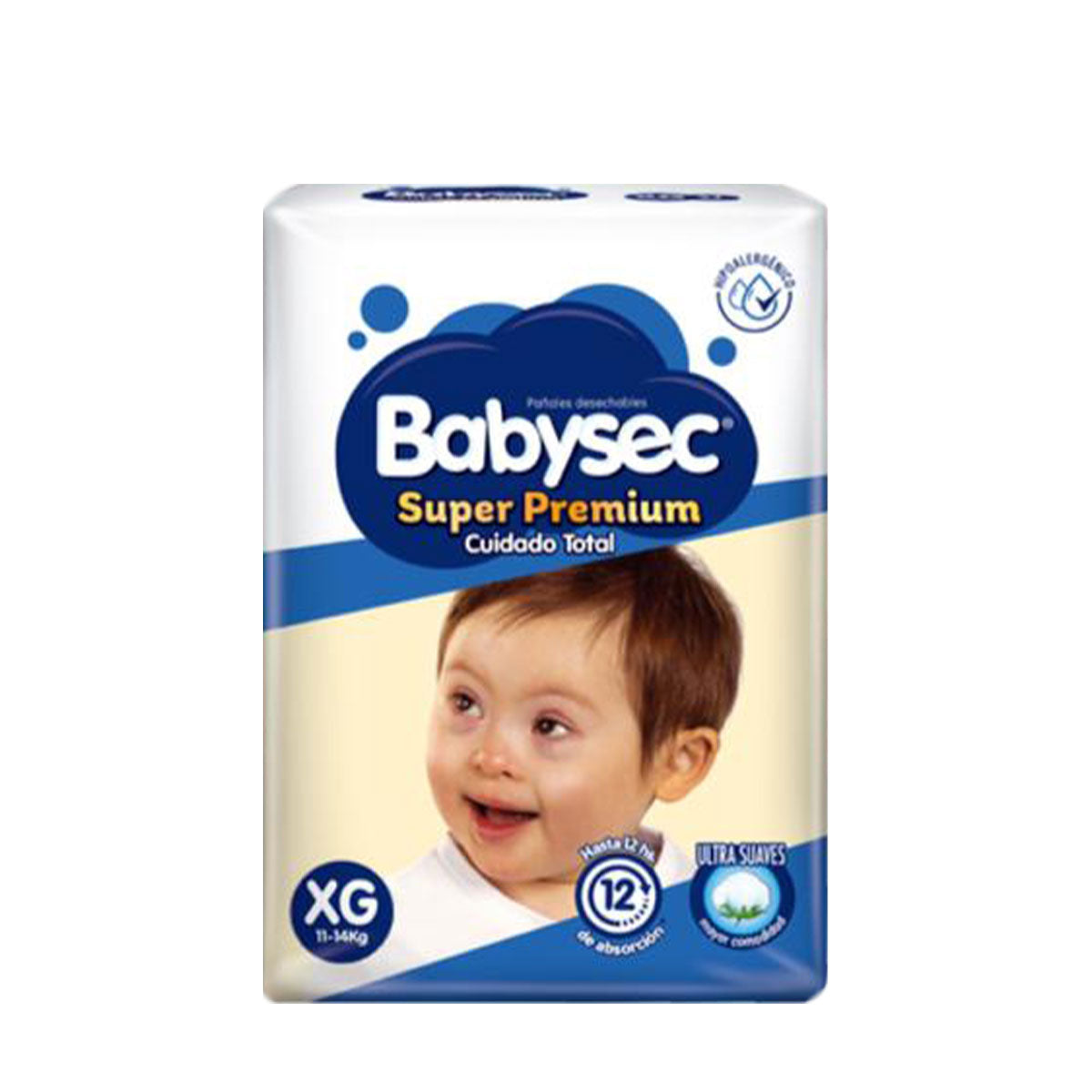 Pañales Babysec Súper Premium XG (112 unidades)