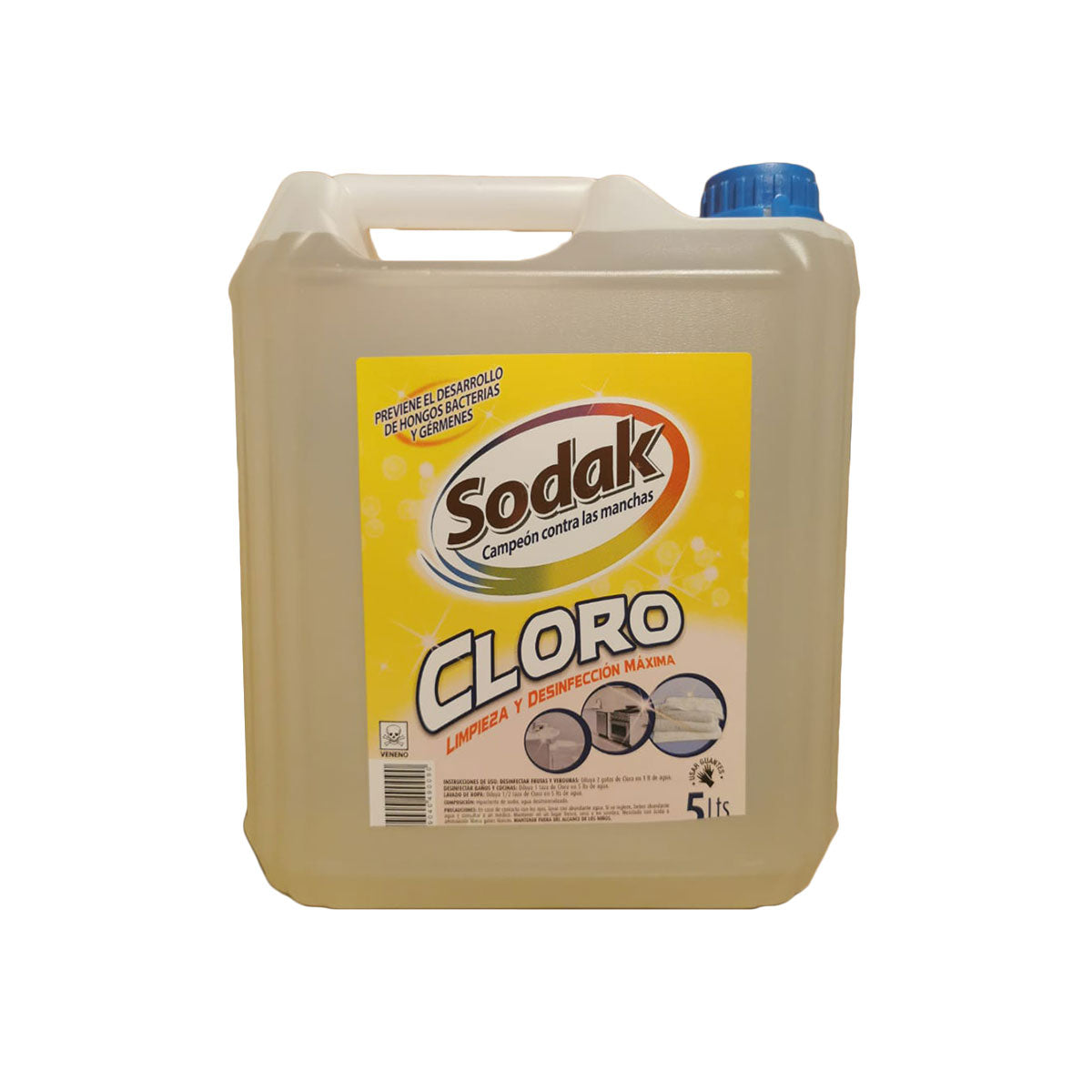 Cloro Ultra Concentrado Sodak 5 lts