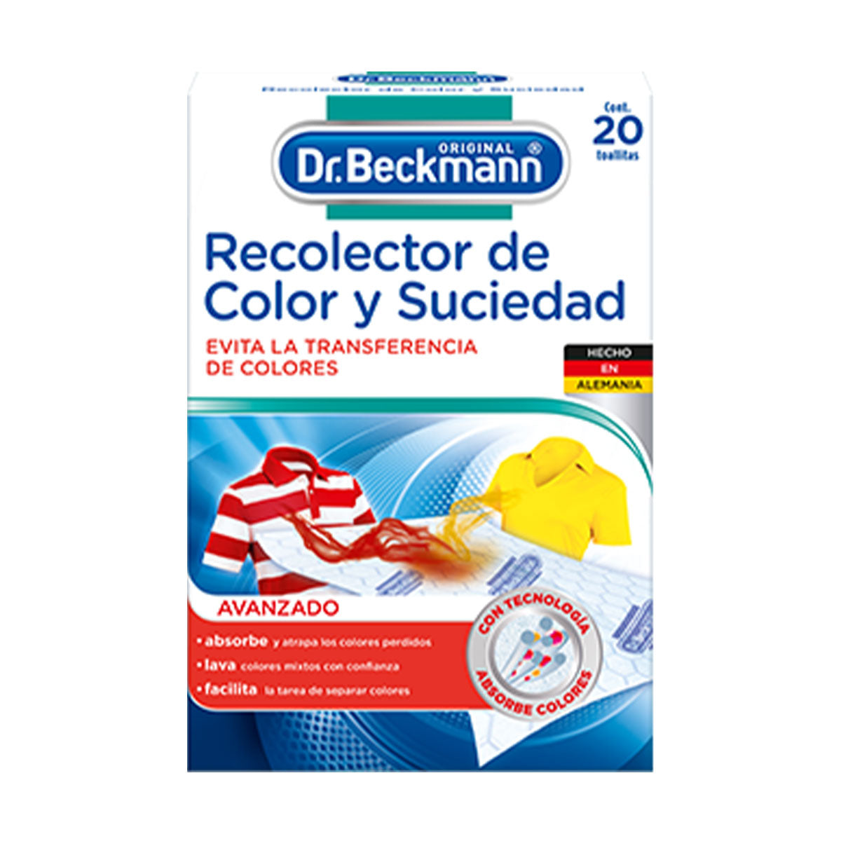 Recolector Ropa Recolector de Color y Suciedad para Lavado de Ropa 20 Toallitas Dr. Be