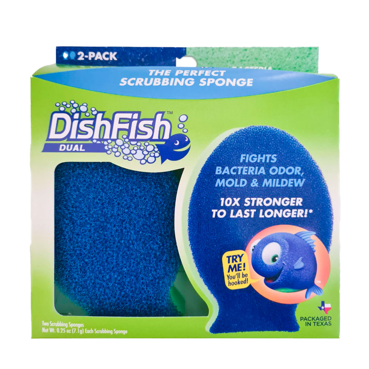 Esponja DishFish Dual, con tecnología PowerCell™ anti rayados, 2 unidades