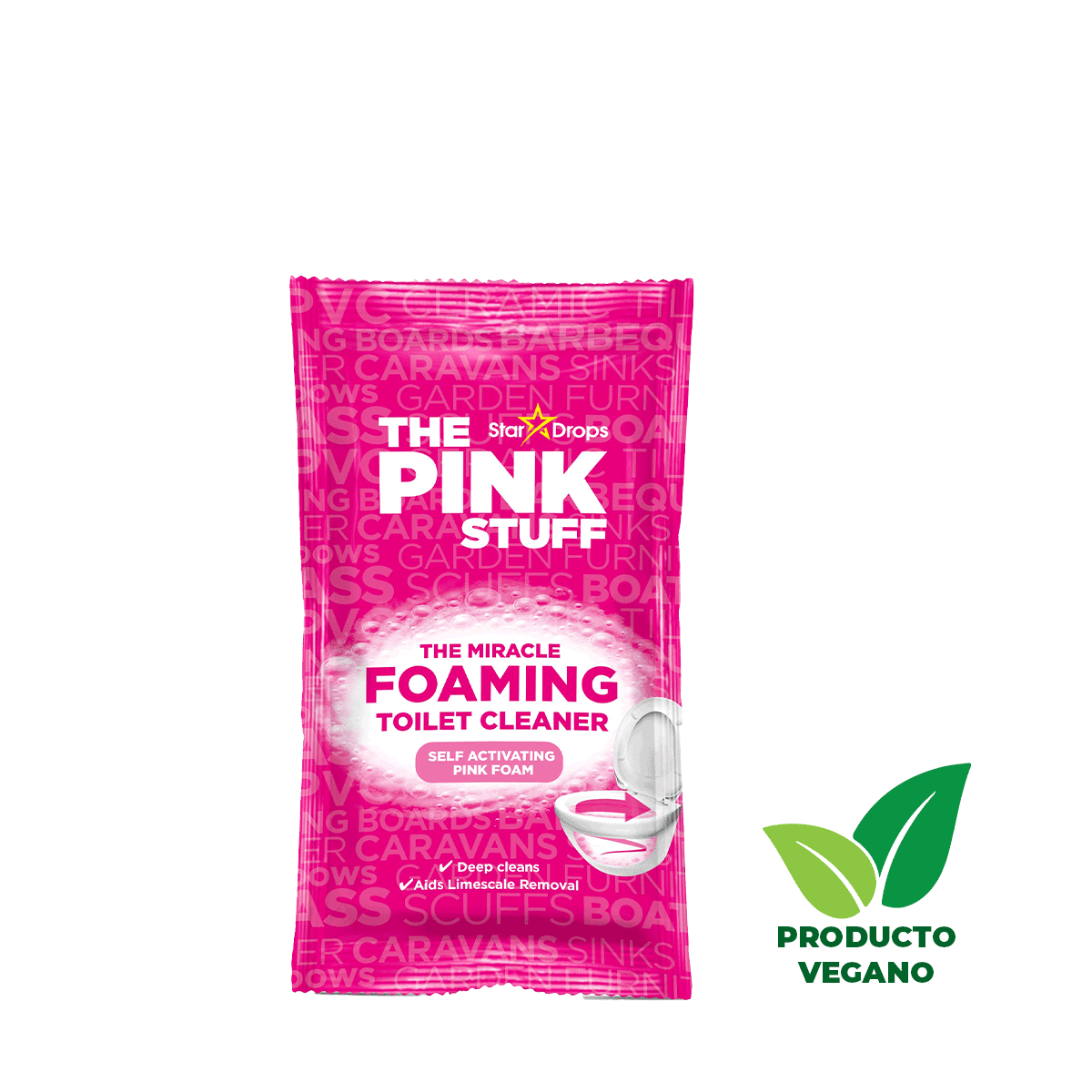 El Limpiador de Inodoros en Espuma Milagroso 3 sobres de 100 gr The Pink Stuff - 🌱 🇬🇧 Producto Vegano del Reino Unido