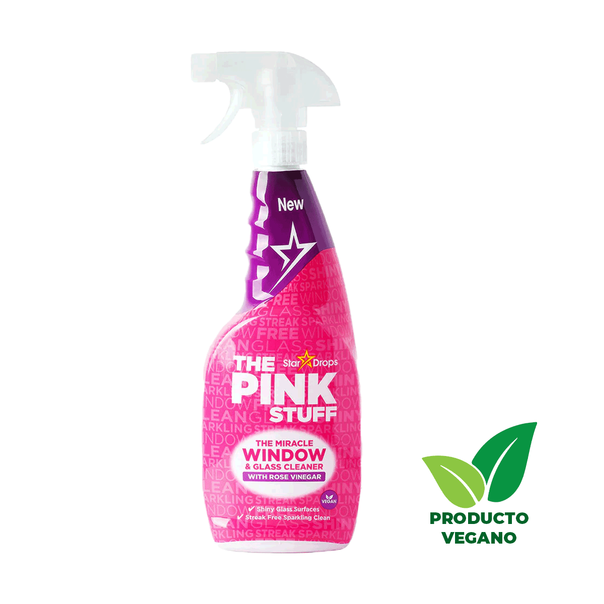 El Limpiavidrios Milagroso con Vinagre de Rosa 750 ml The Pink Stuff - 🌱 🇬🇧 Producto Vegano del Reino Unido