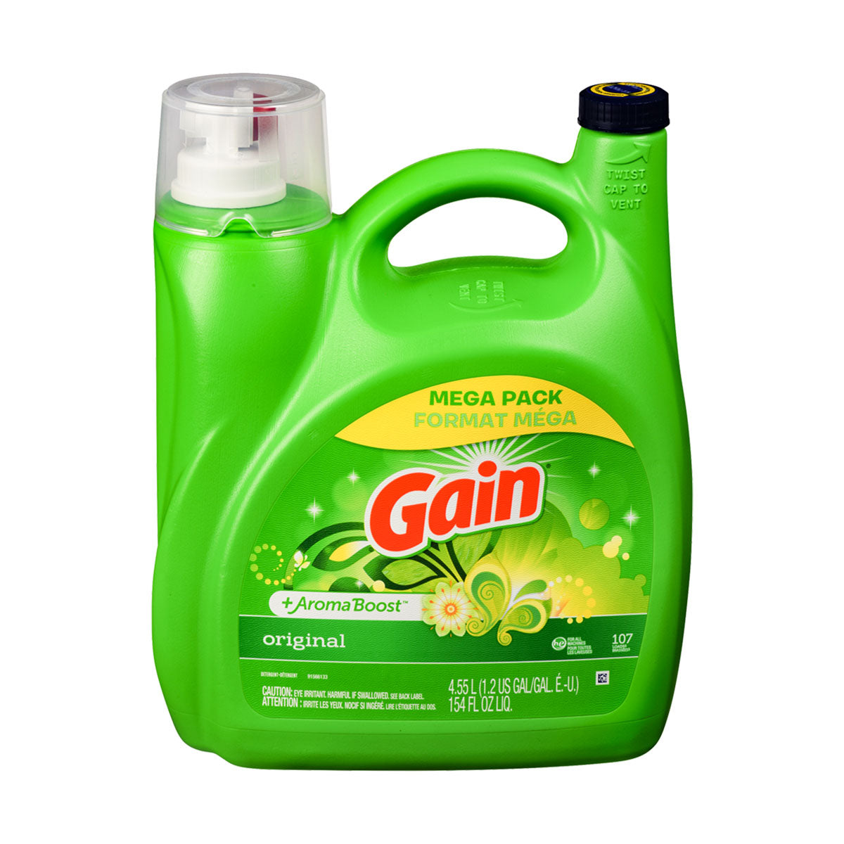 Detergente líquido para ropa Gain Aroma Original Mega Pack 4,55 lts 107 cargas