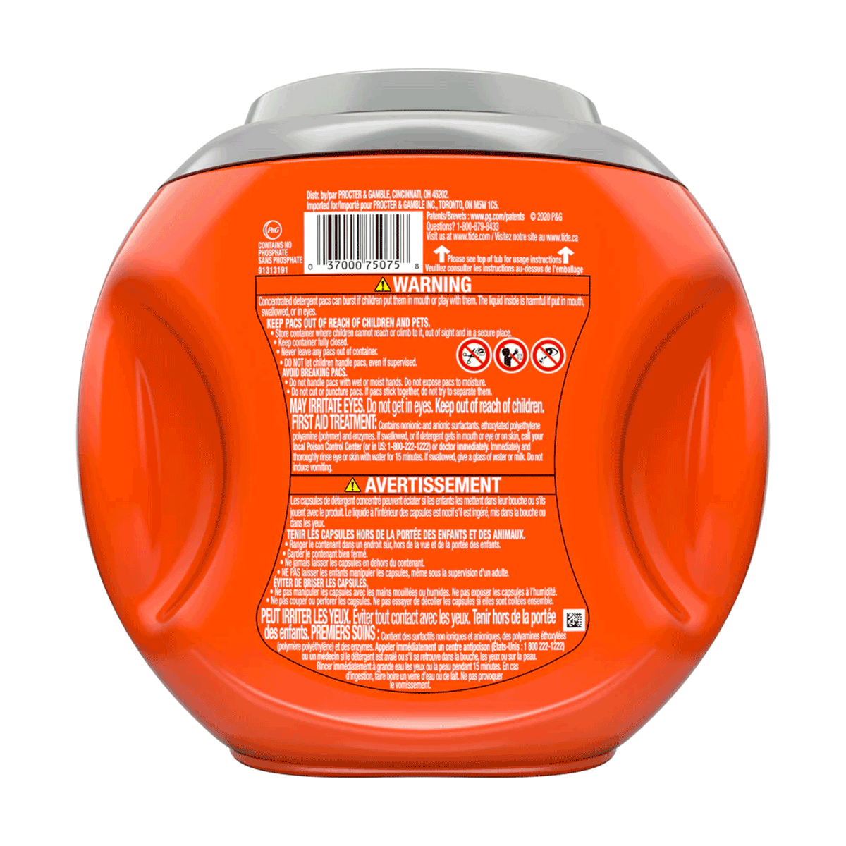 Detergente para ropa en cápsulas Tide PODS Ultra Oxi 4 en 1 (43 unidades)