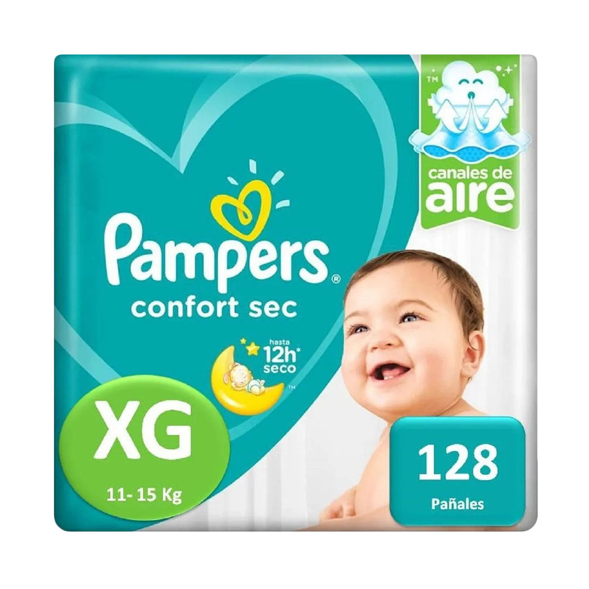 Pañales Pampers Confort Sec XG (128 unidades)