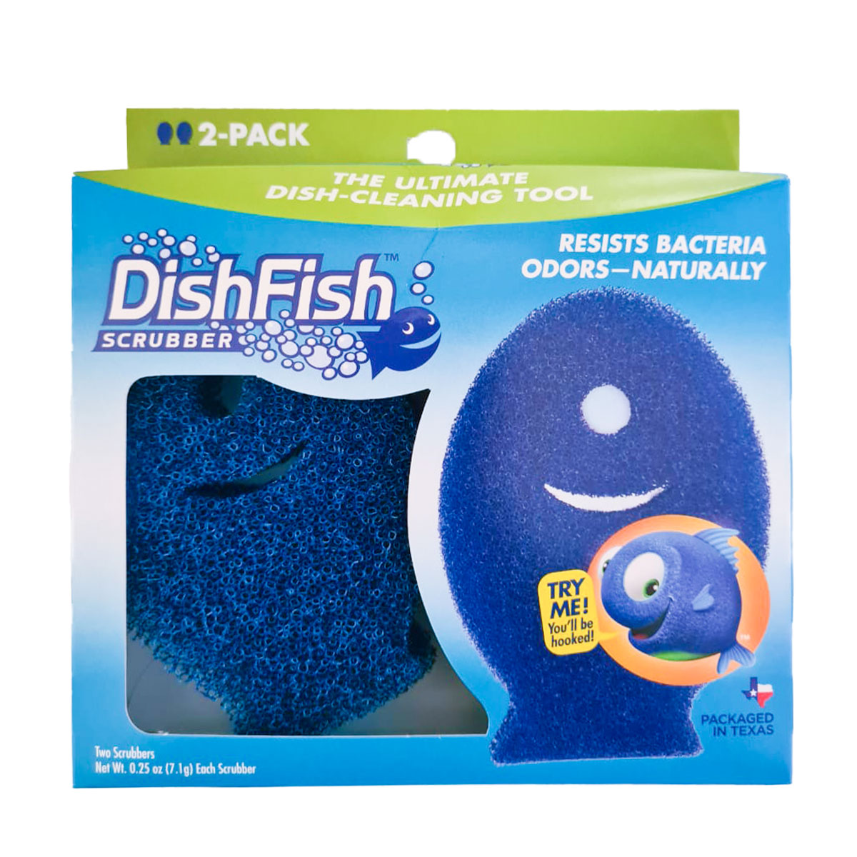 Esponja DishFish Scrubber, con tecnología PowerCell™ anti rayados, 2 unidades