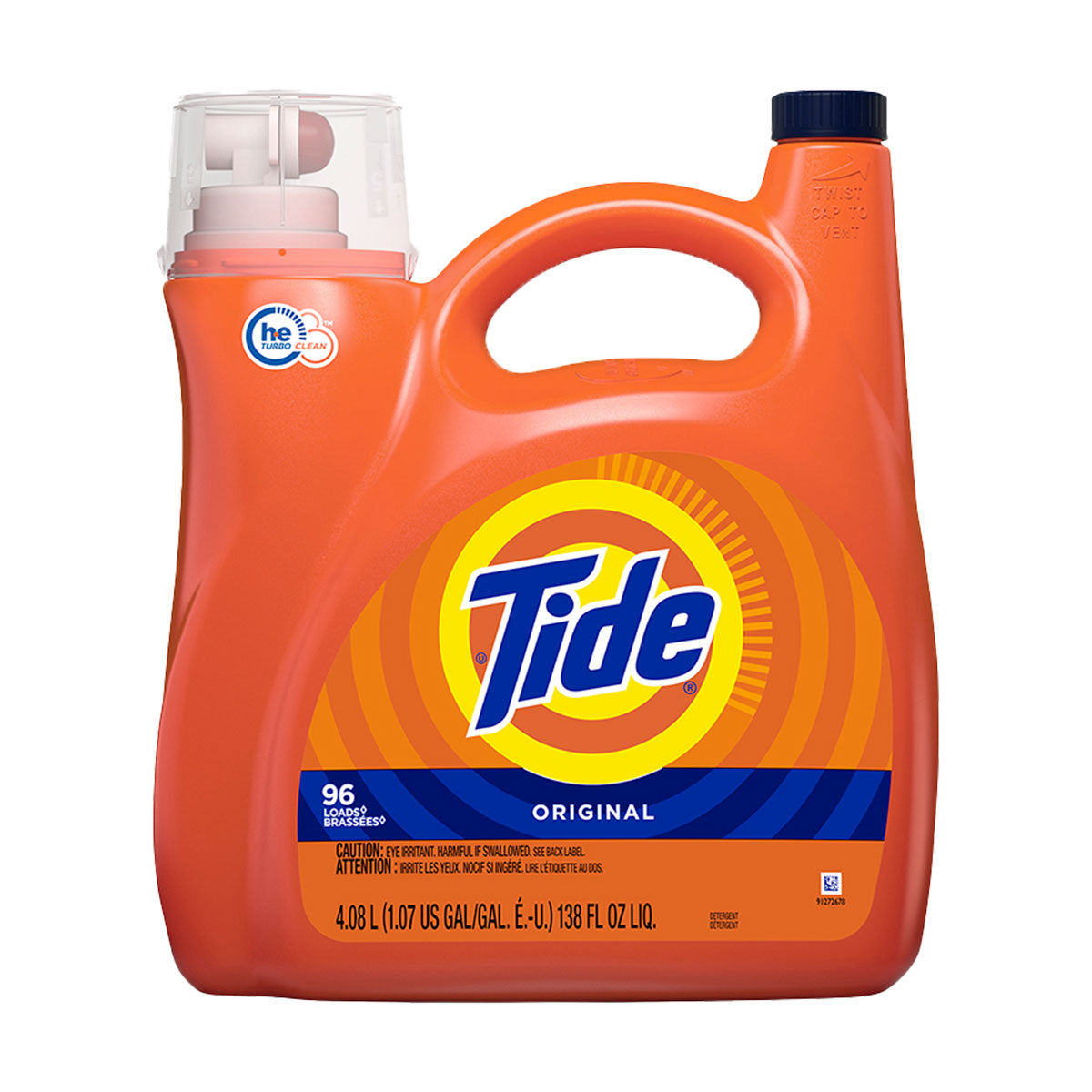 Detergente líquido concentrado para ropa Tide Original 4,08 lts 96 cargas
