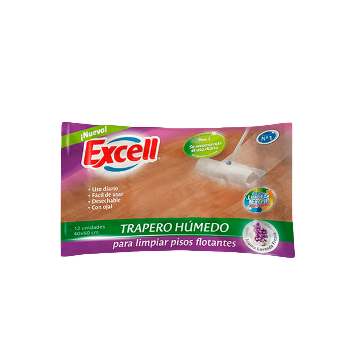Traperos húmedos Excell con ojal 40 x 60 cm (12 unidades)